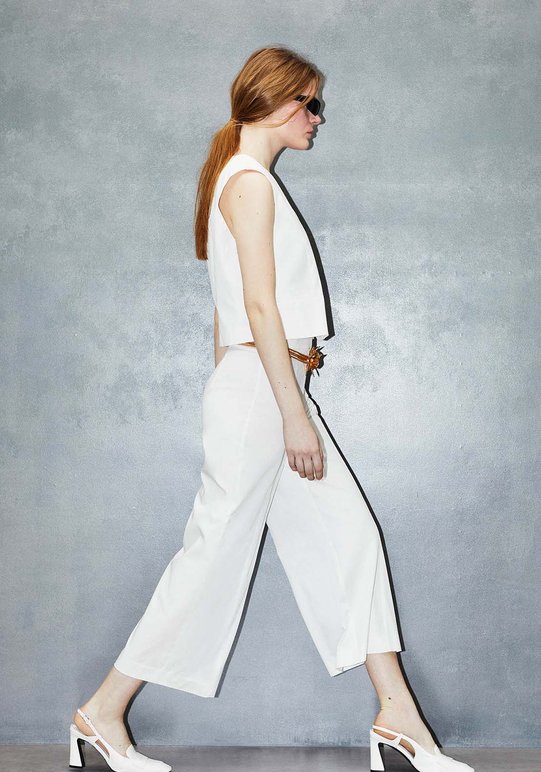 Sfera Culotte Trousers - White 3 Shaws Department Stores