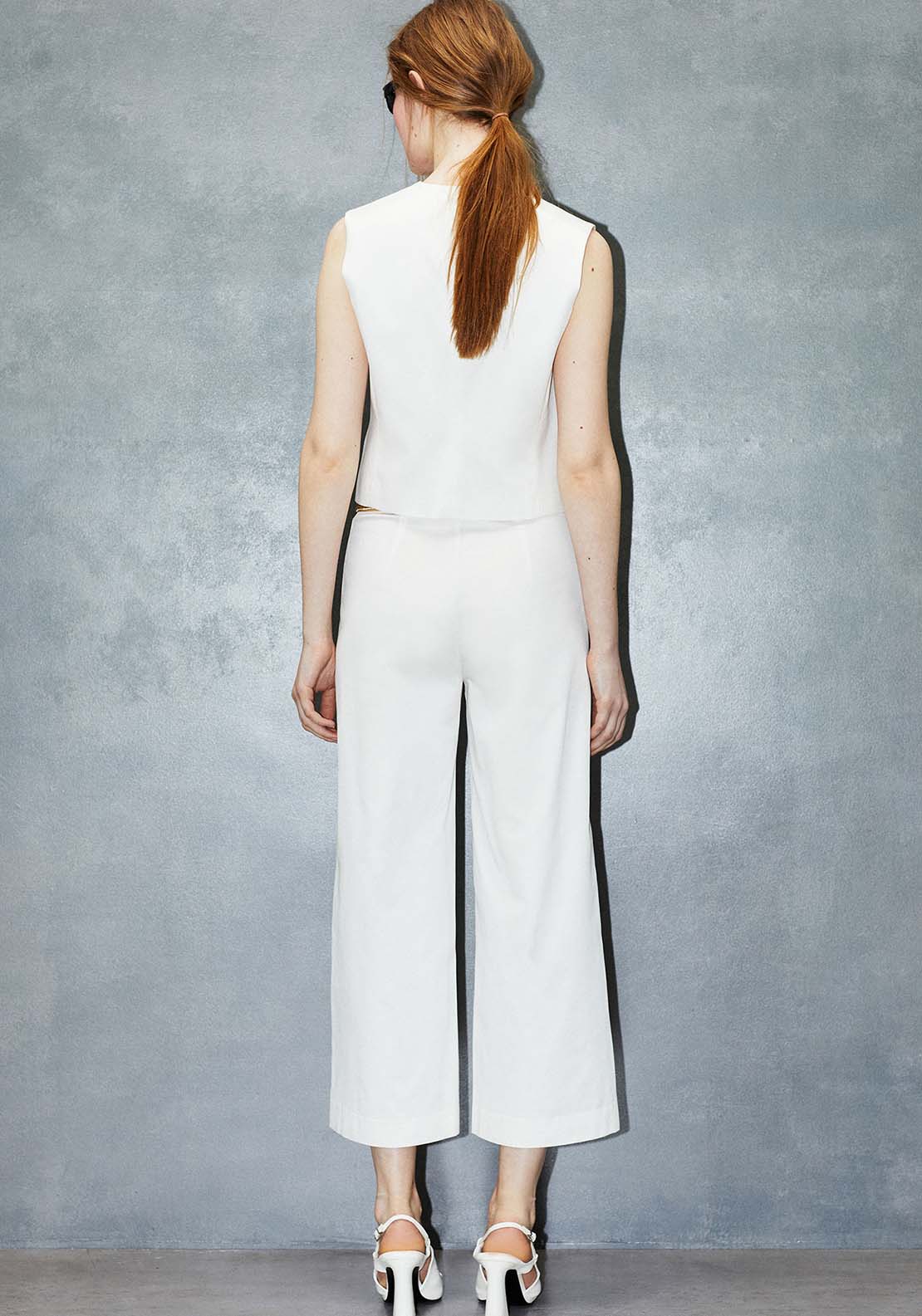 Sfera Culotte Trousers - White 2 Shaws Department Stores