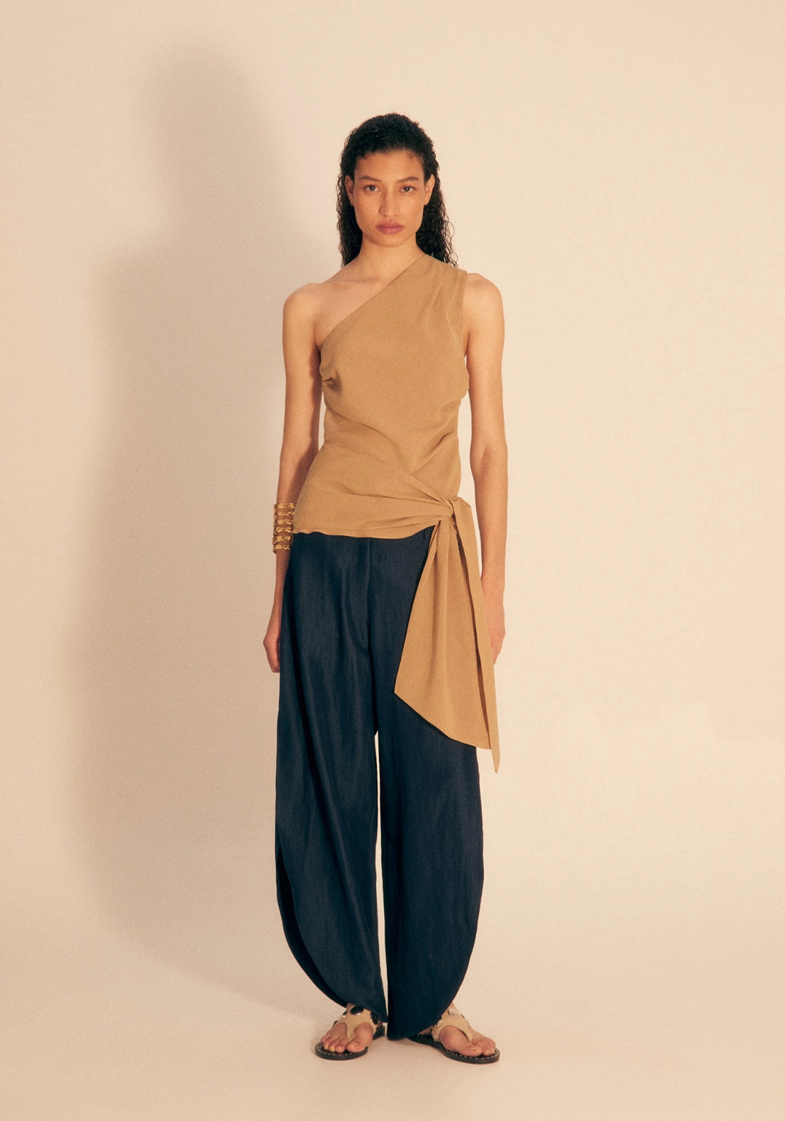 Balloon-Leg Trousers - Blue
