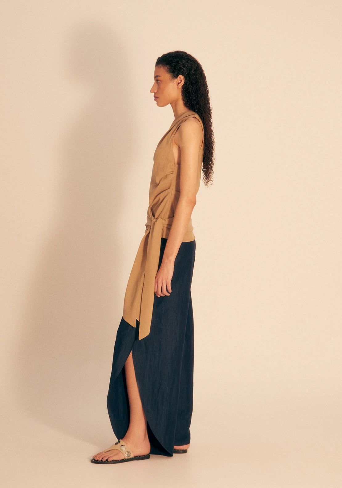 Balloon-Leg Trousers - Blue
