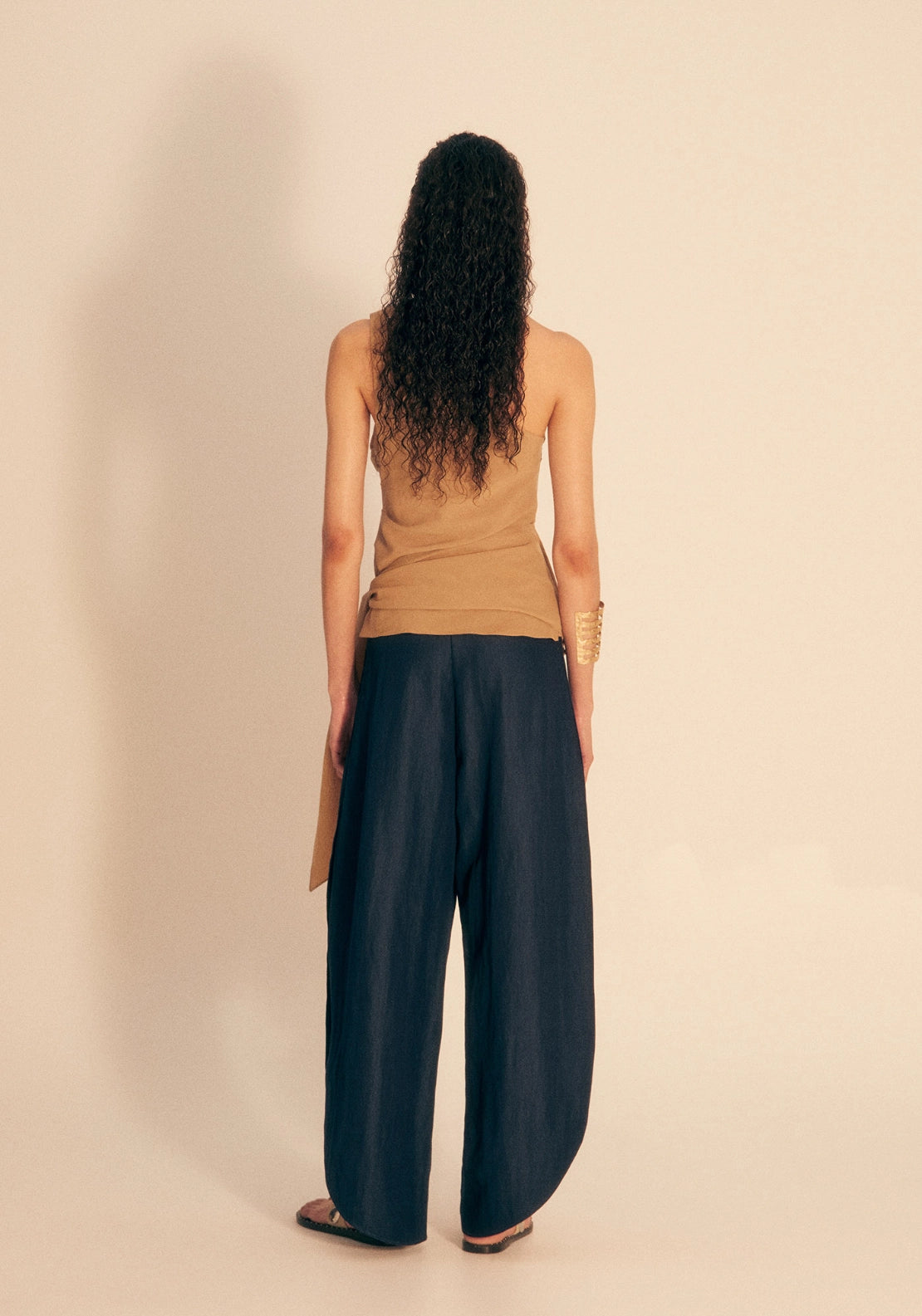 Balloon-Leg Trousers - Blue