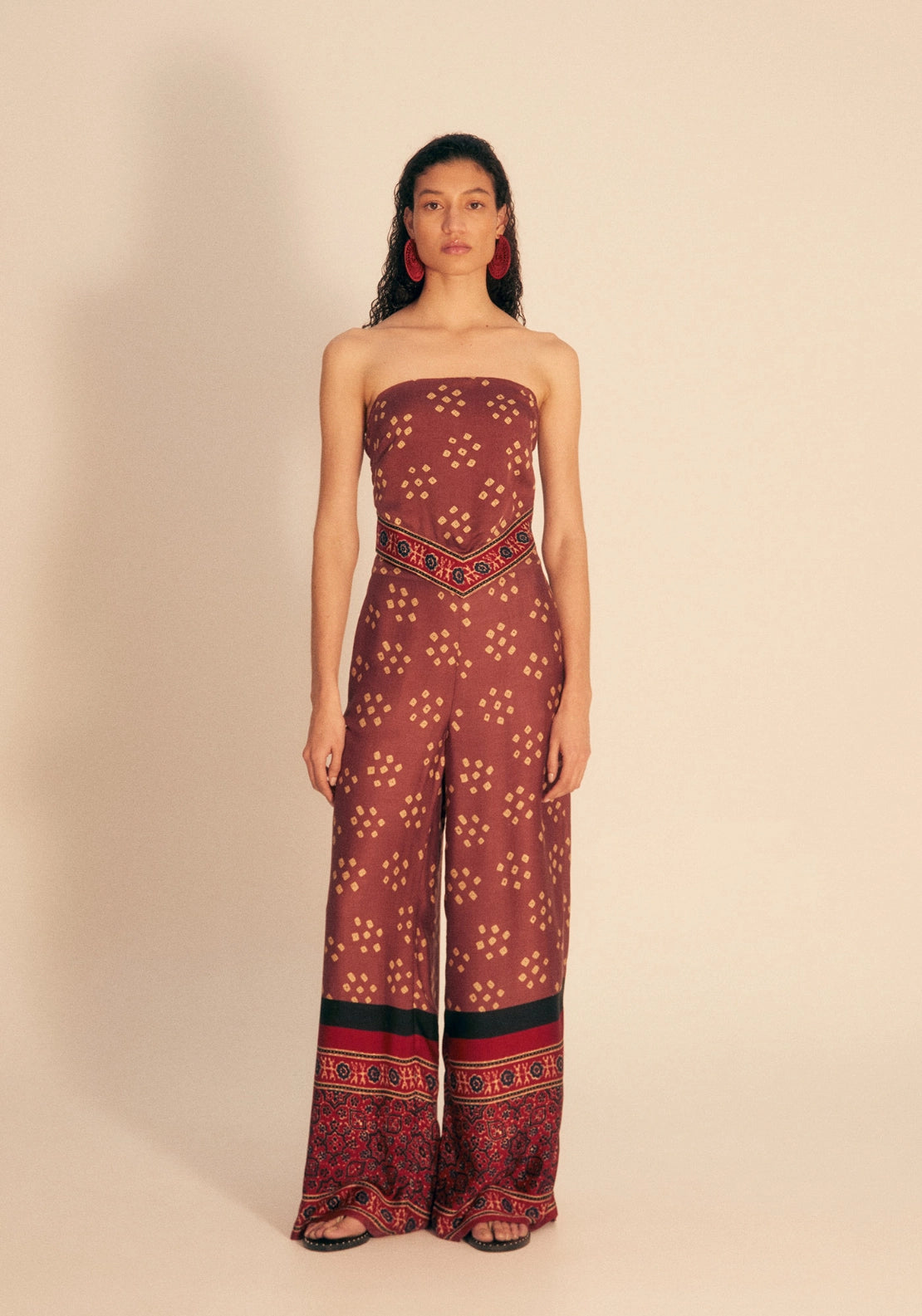 Printed Trousers - Red