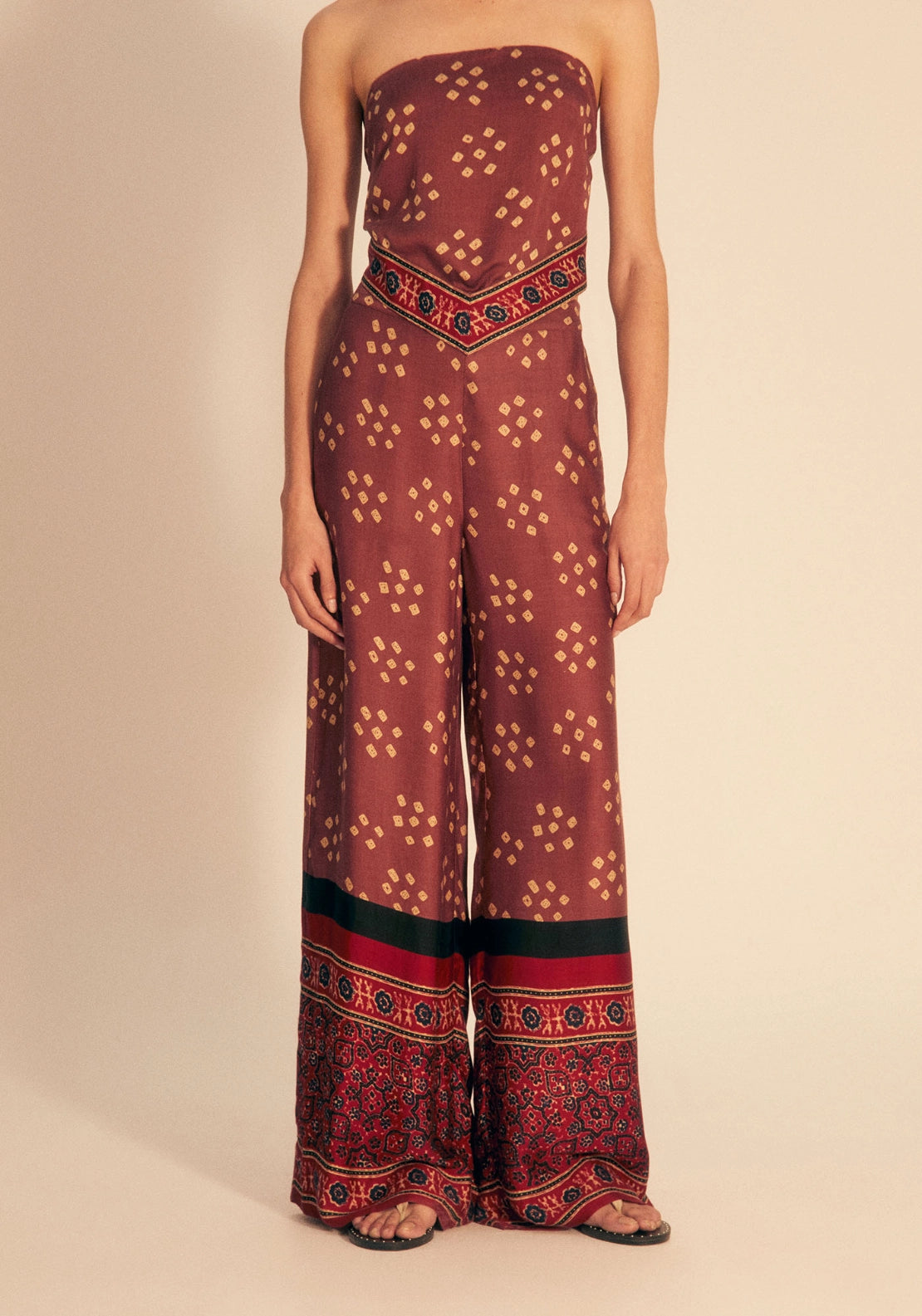 Printed Trousers - Red