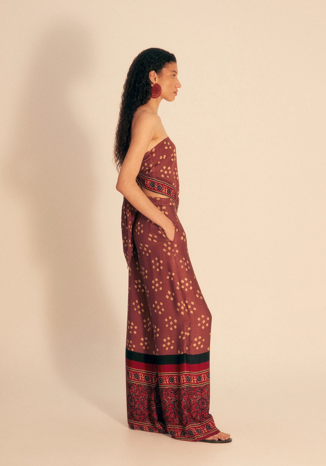 Printed Trousers - Red