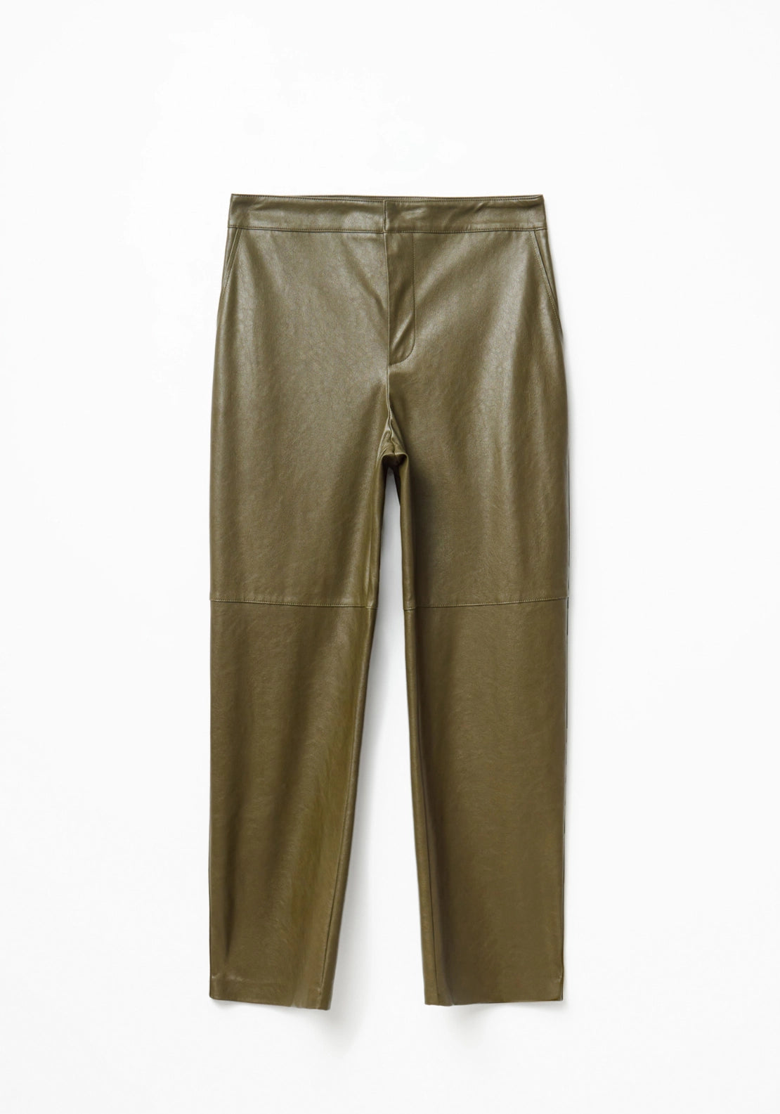 Leather Look Trousers - Brown