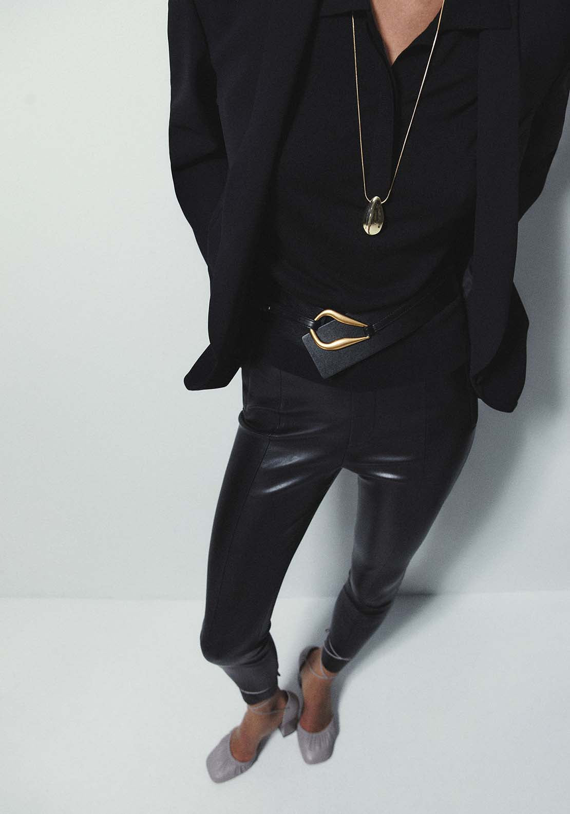 Faux Leather Leggings - Black