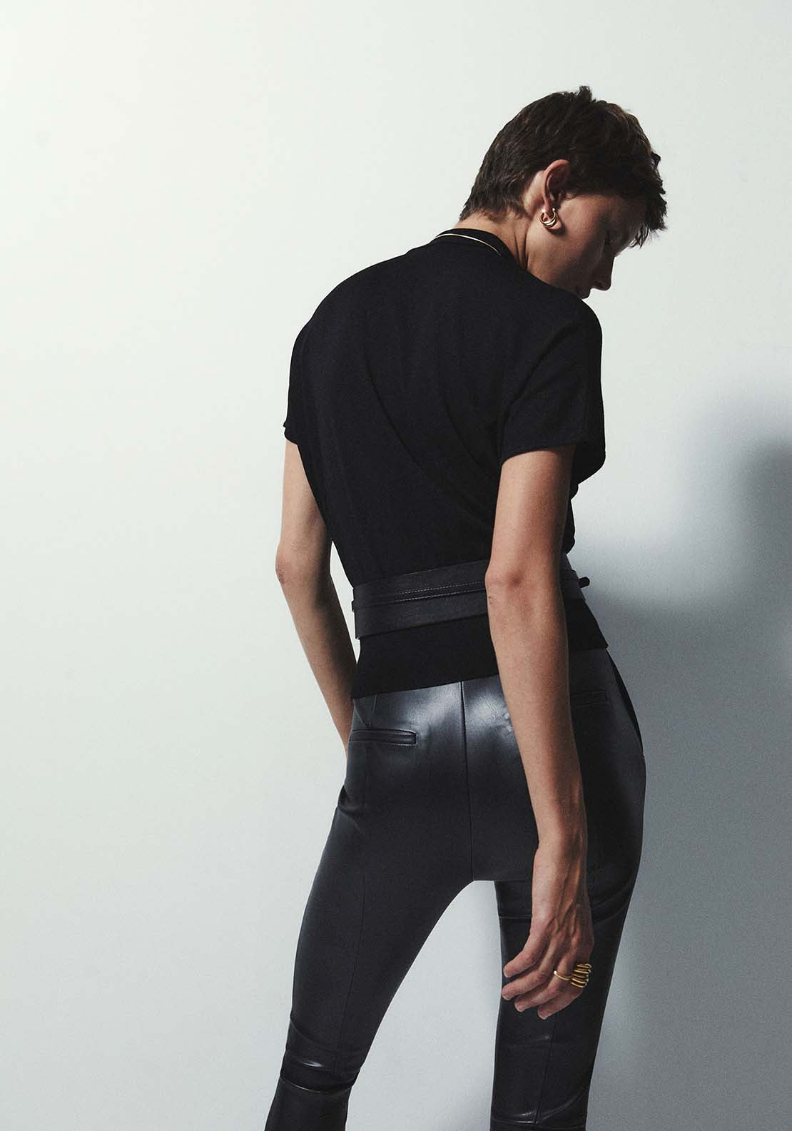 Faux Leather Leggings - Black