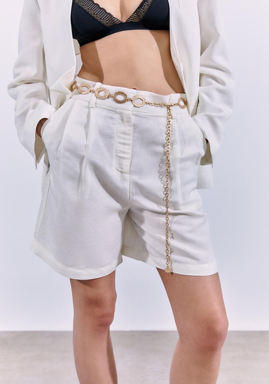 Sfera Fluid Bermuda Shorts - White 1 Shaws Department Stores