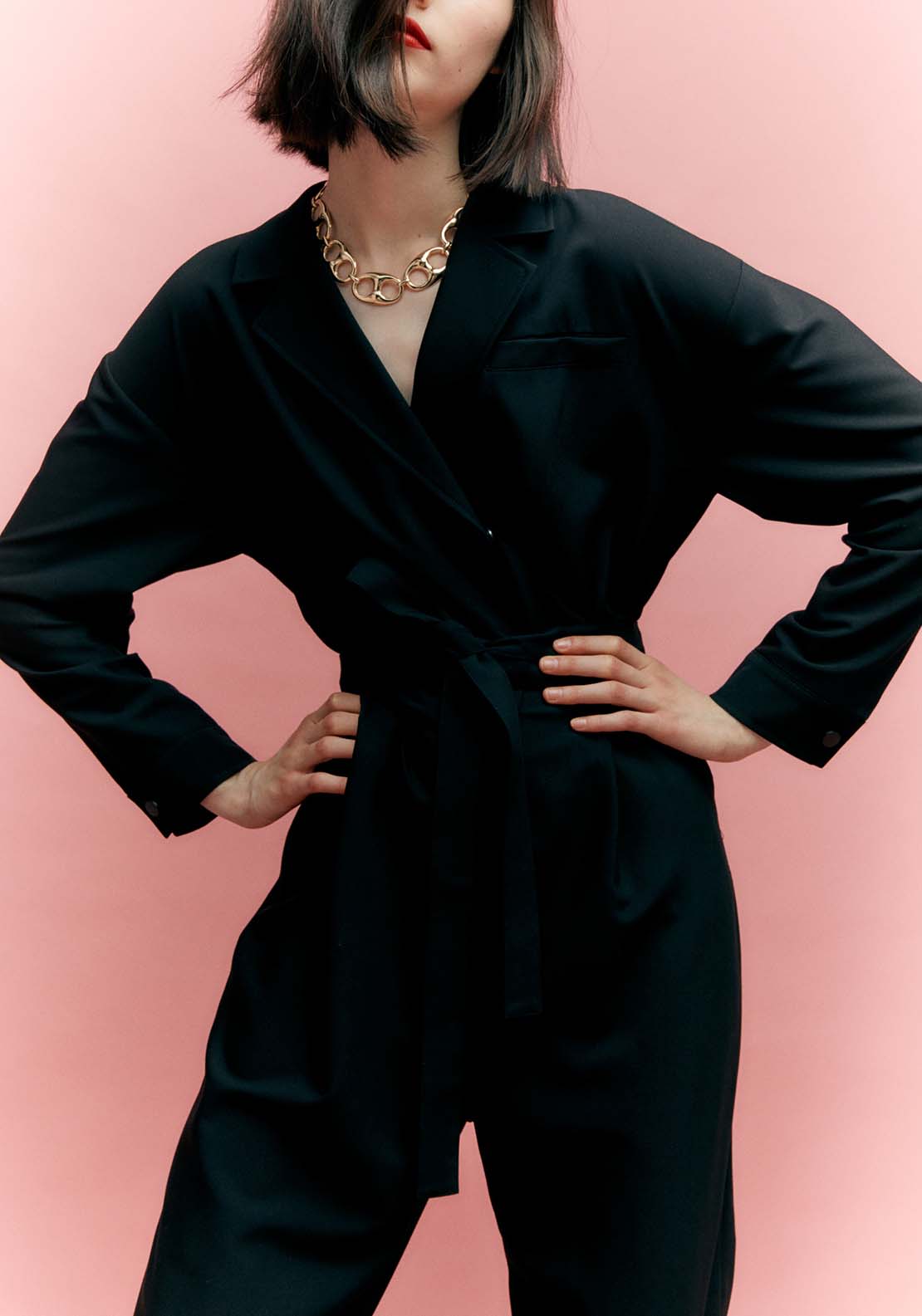 Sfera Belted Jumpsuit - Black 8 Shaws Department Stores