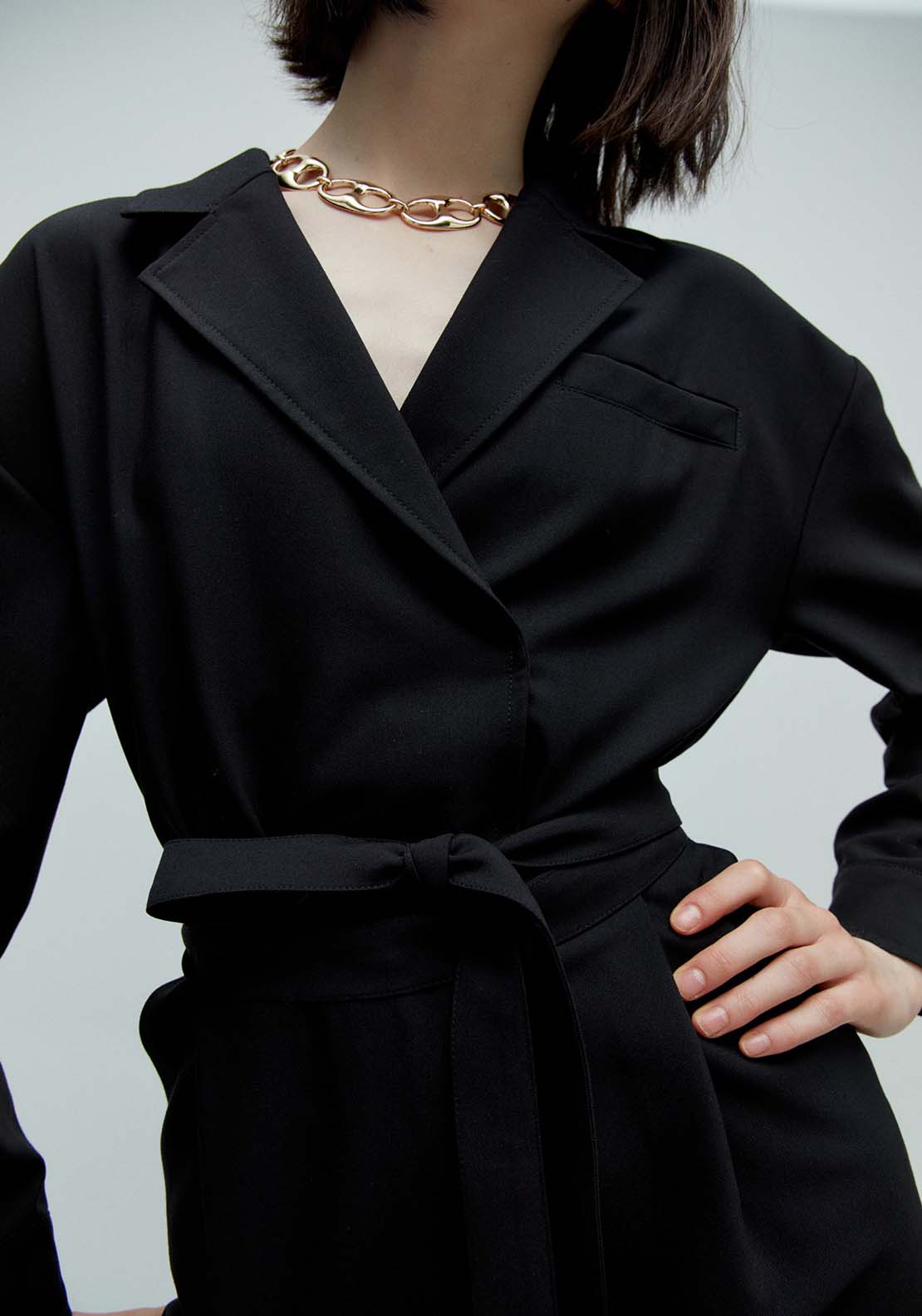 Sfera Belted Jumpsuit - Black 3 Shaws Department Stores