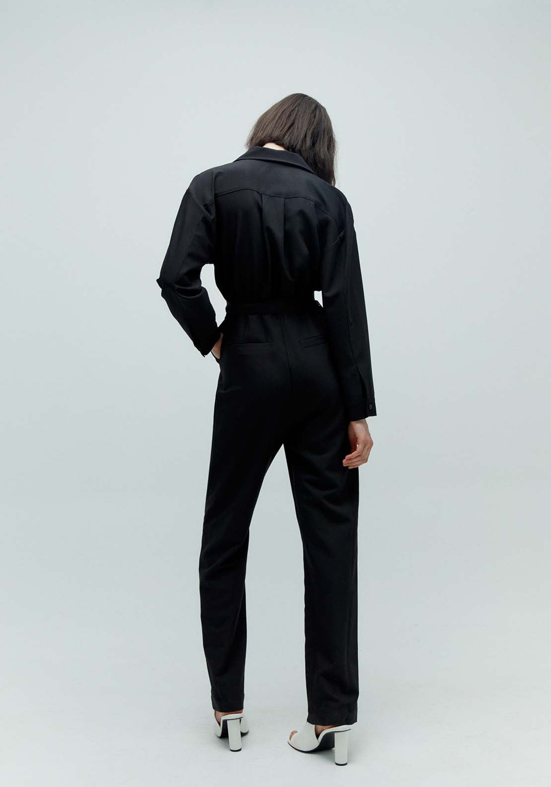 Sfera Belted Jumpsuit - Black 6 Shaws Department Stores