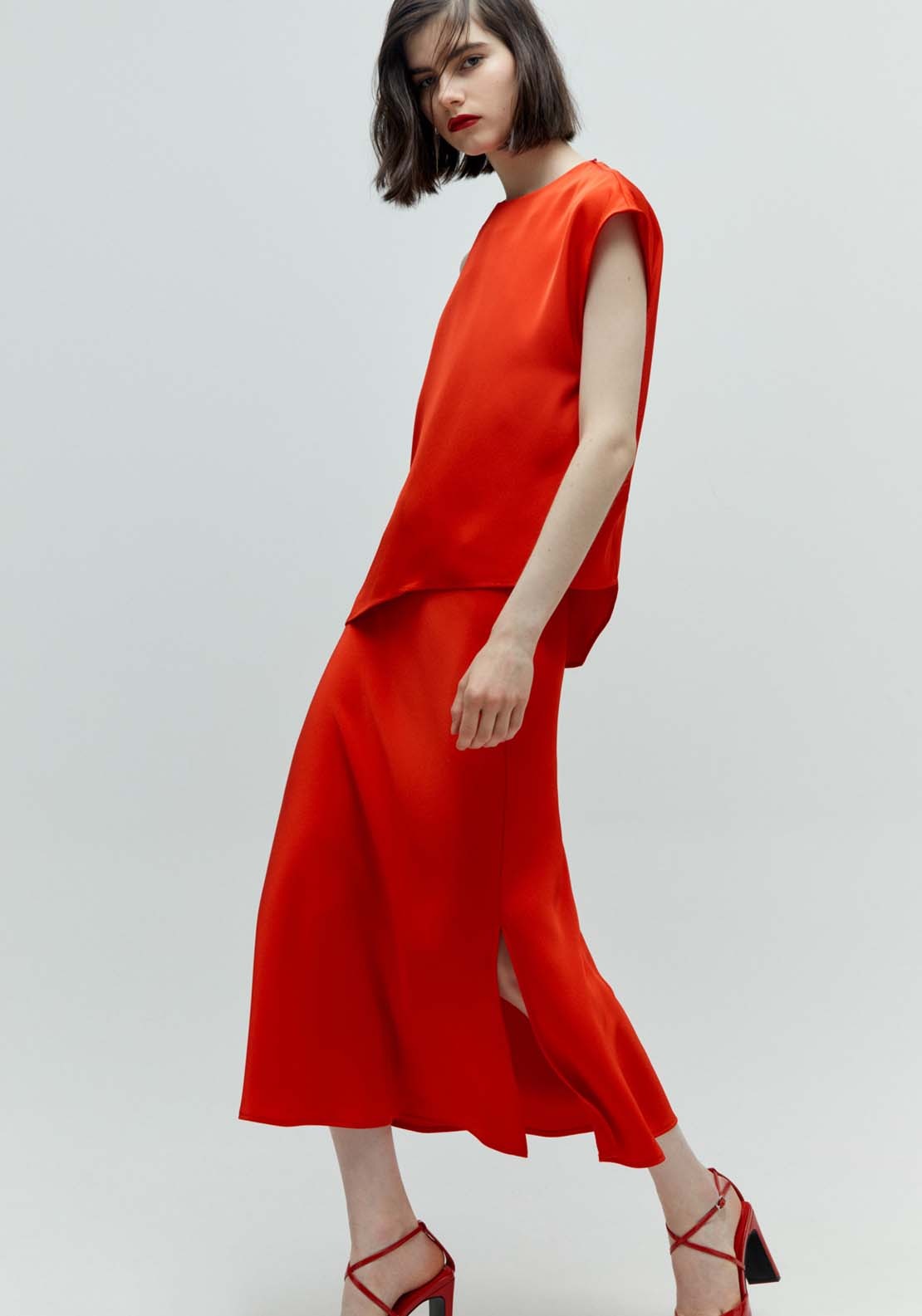 Sfera Camisole skirt - Red 3 Shaws Department Stores