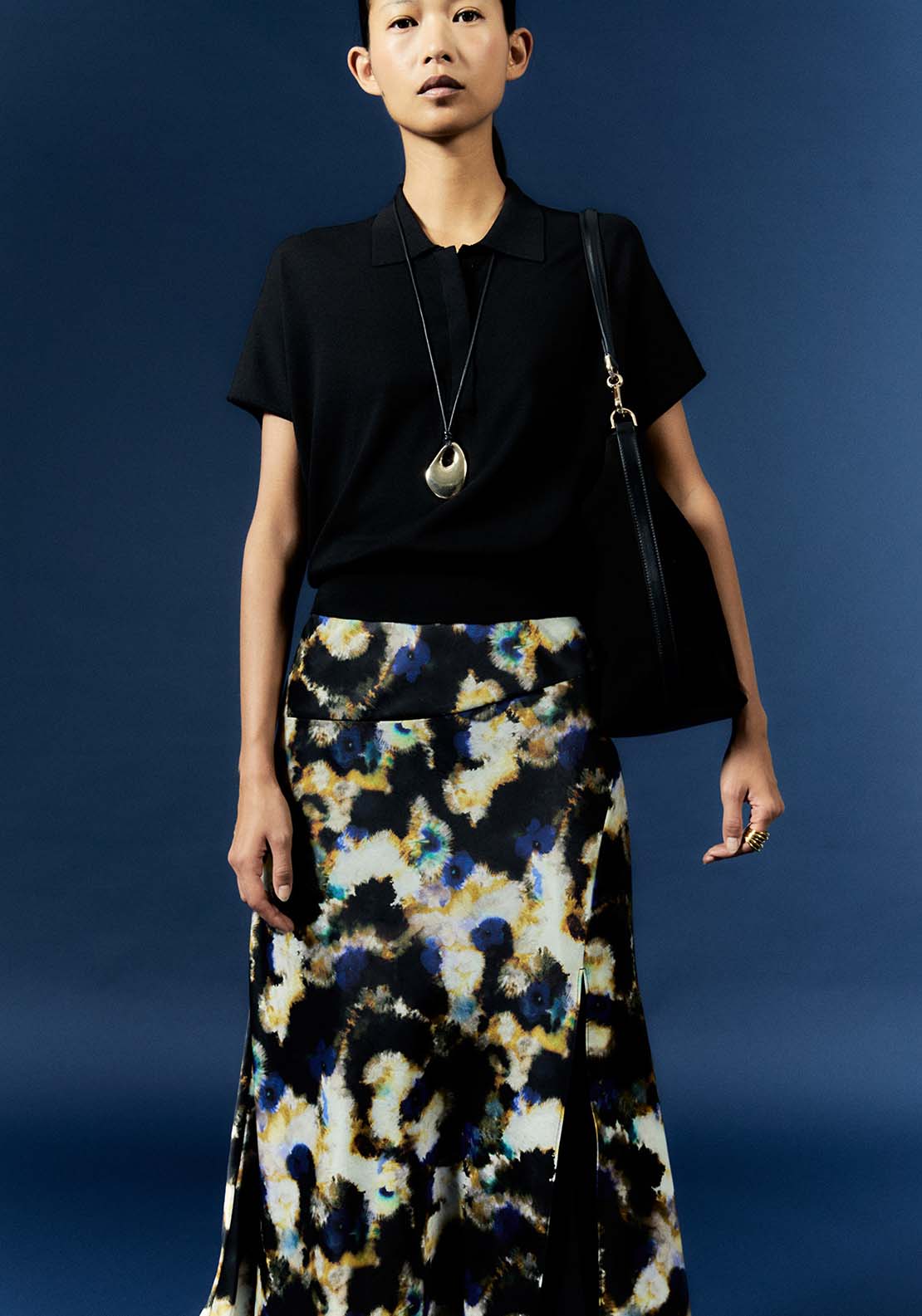 Printed Camisole Skirt - Blue