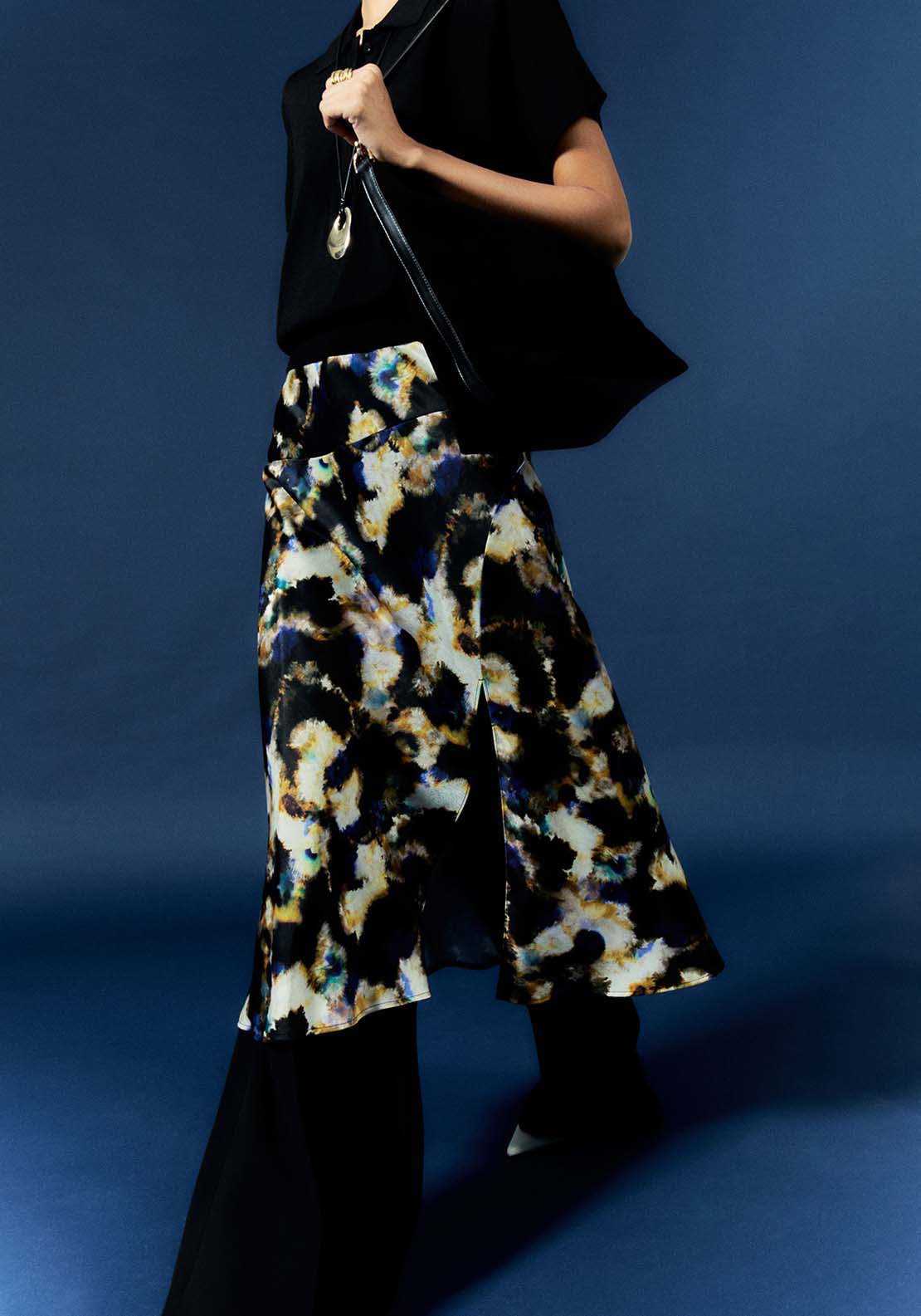 Printed Camisole Skirt - Blue