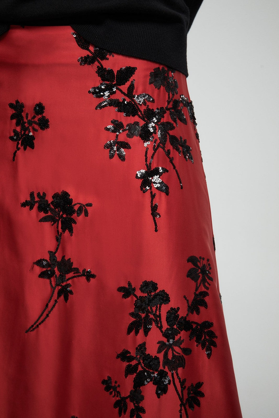 Embroidered Skirt - Red