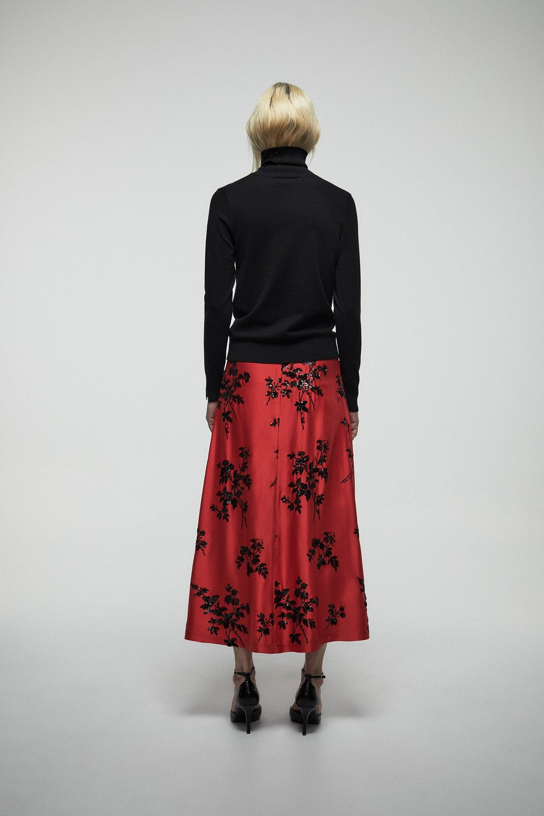 Embroidered Skirt - Red