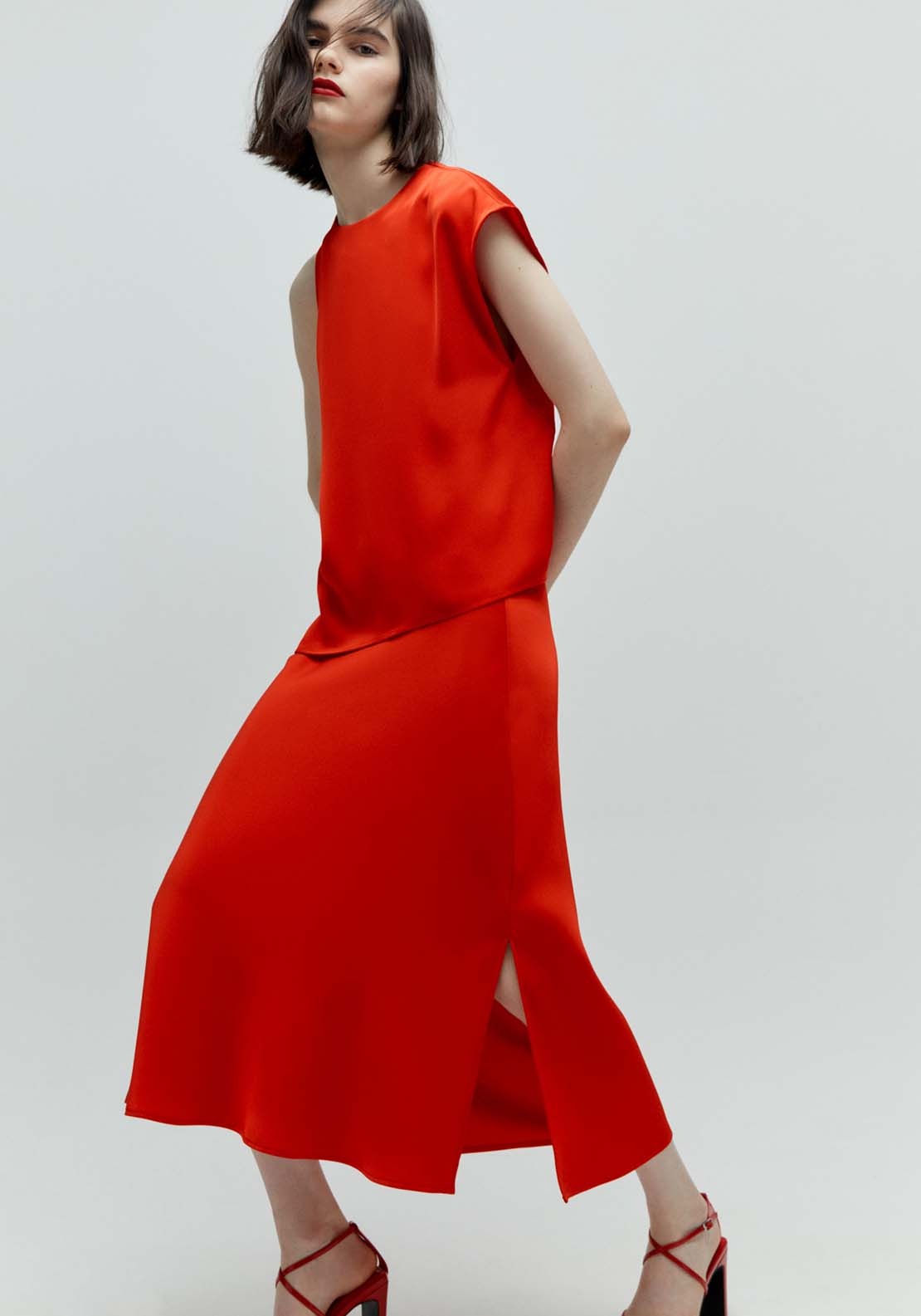 Sfera Asymmetrical top - Red 3 Shaws Department Stores