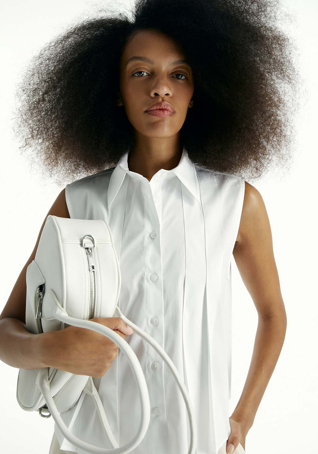 Sfera Sleeveless Shirt - White 3 Shaws Department Stores