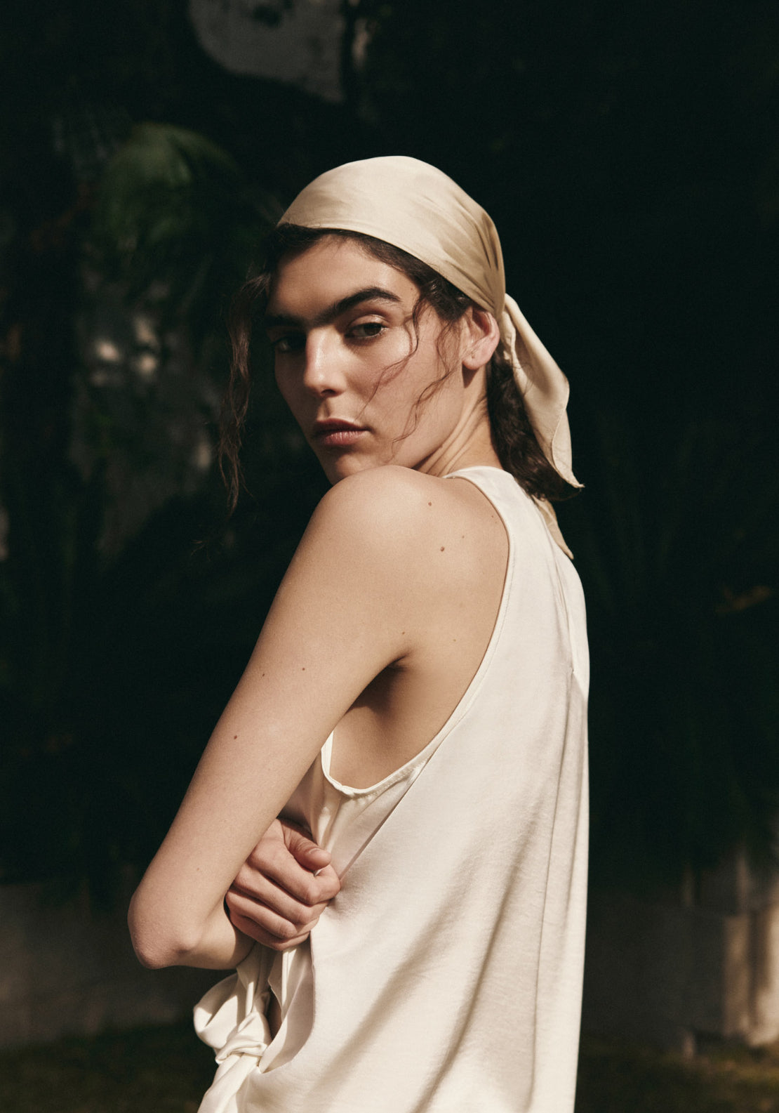 Long Asymmetric Hem Top - White