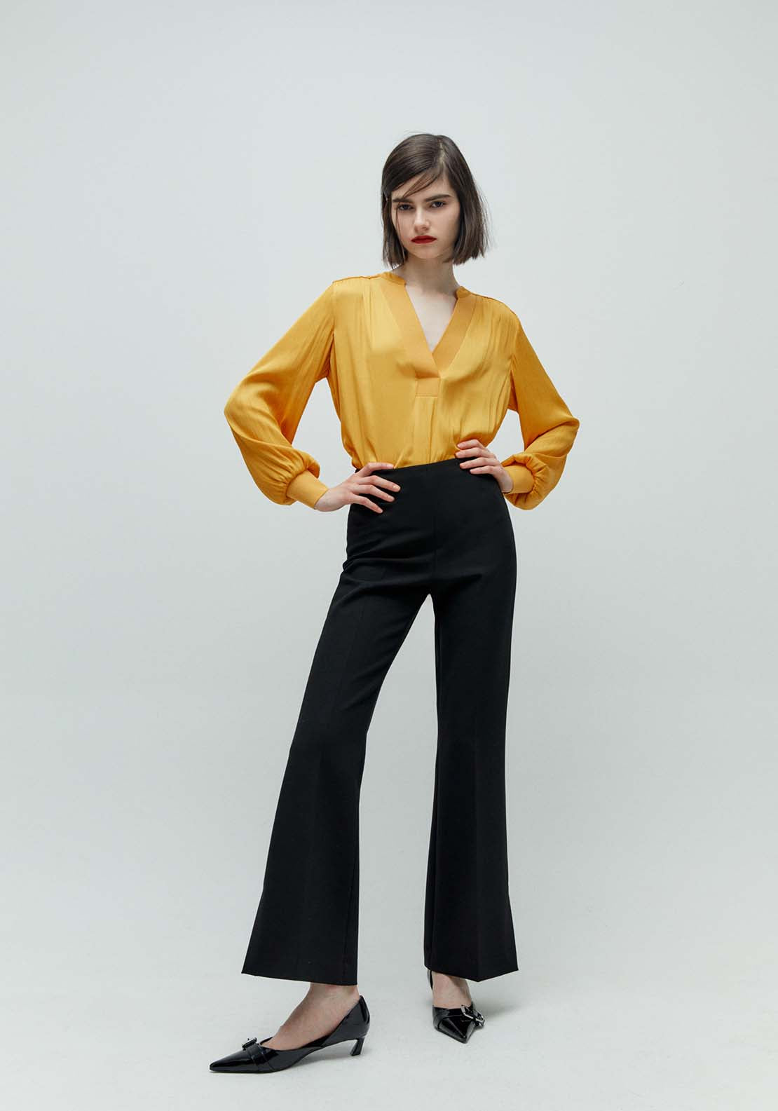 Sfera Loose-fit shirt - Mustard 4 Shaws Department Stores