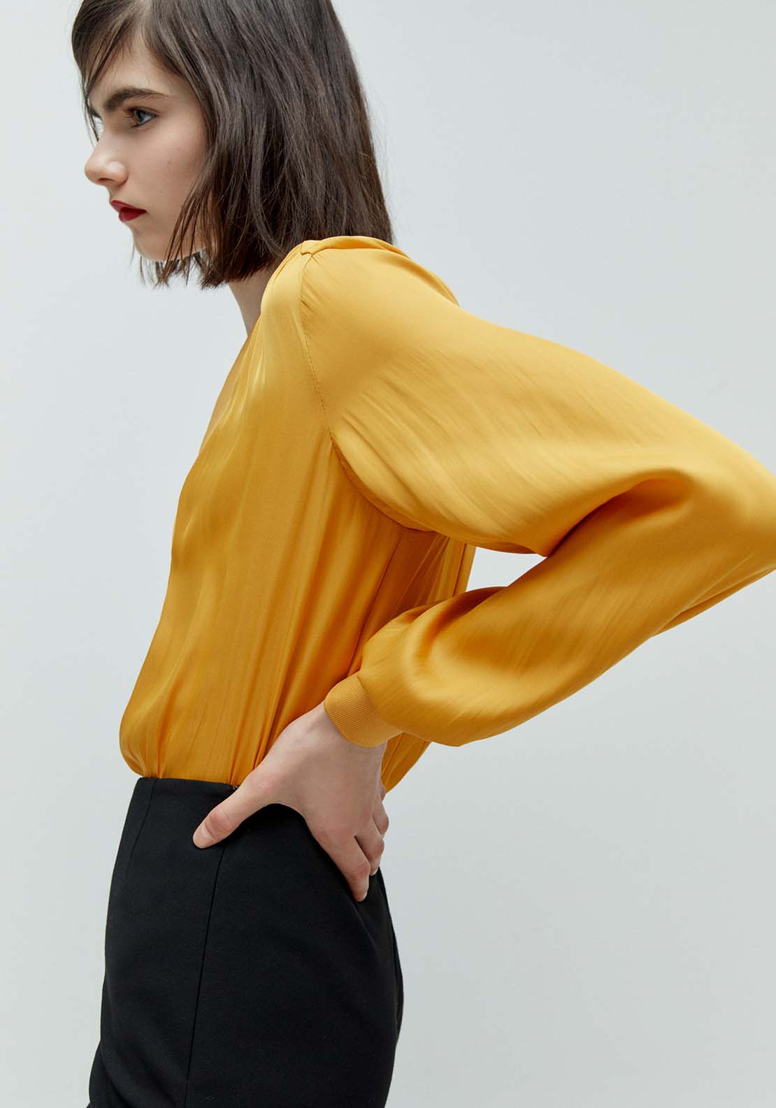 Sfera Loose-fit shirt - Mustard 2 Shaws Department Stores