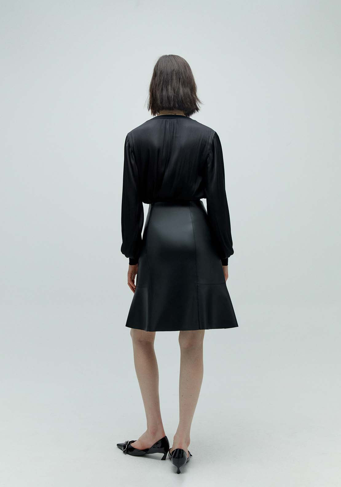 Sfera Contrast neckline top - Black 4 Shaws Department Stores