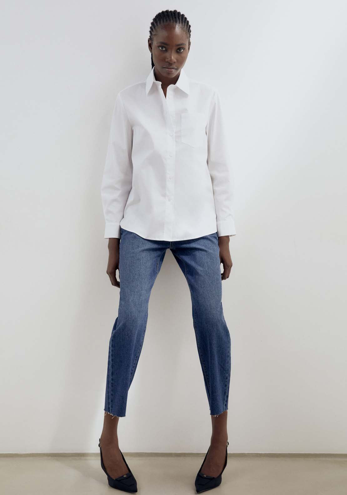 Sfera Poplin Shirt - White 3 Shaws Department Stores