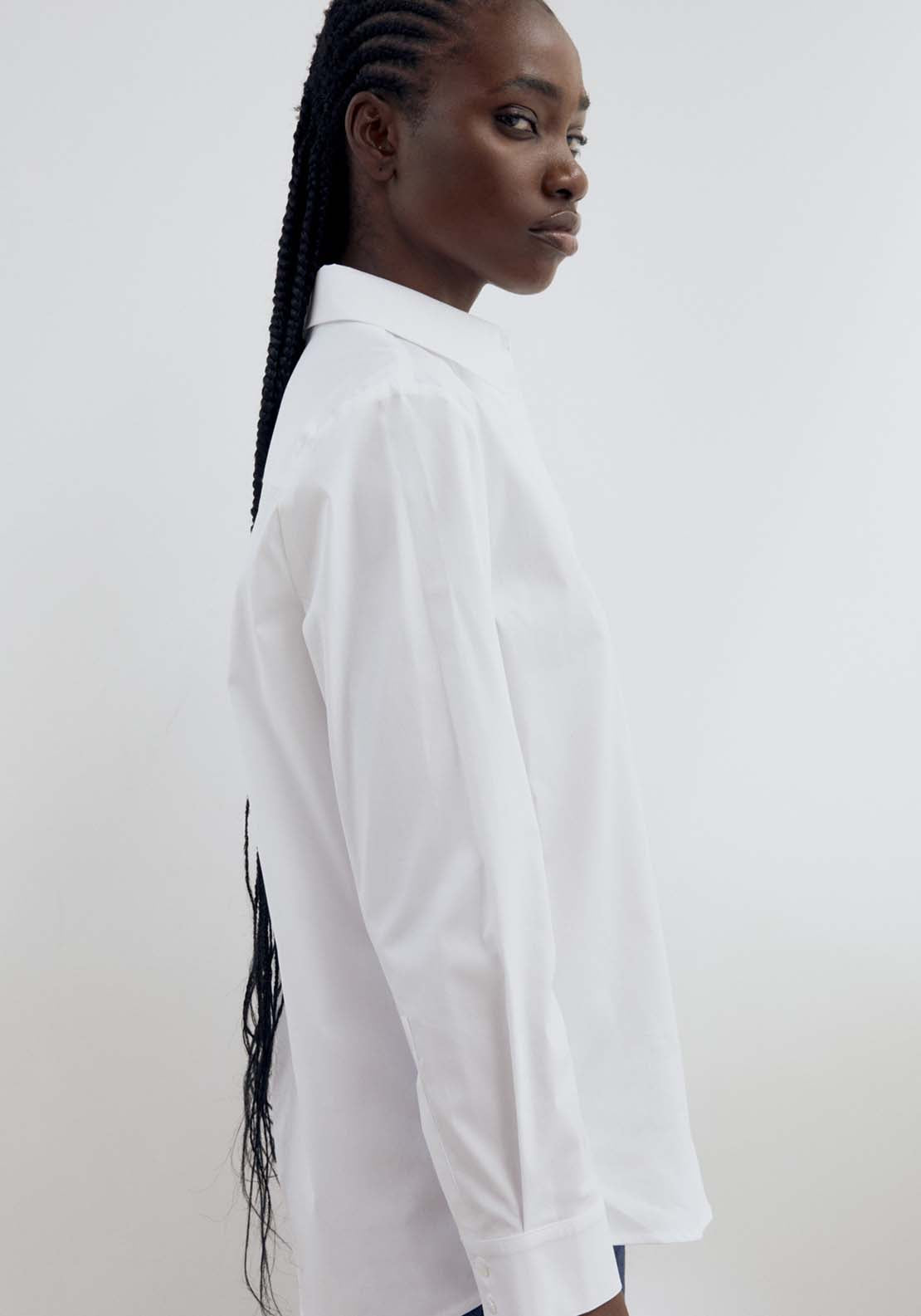 Sfera Poplin Shirt - White 2 Shaws Department Stores