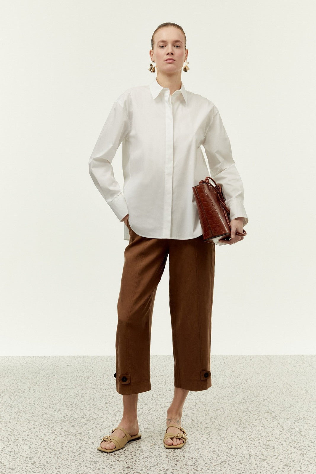 Sfera Poplin shirt - White 1 Shaws Department Stores