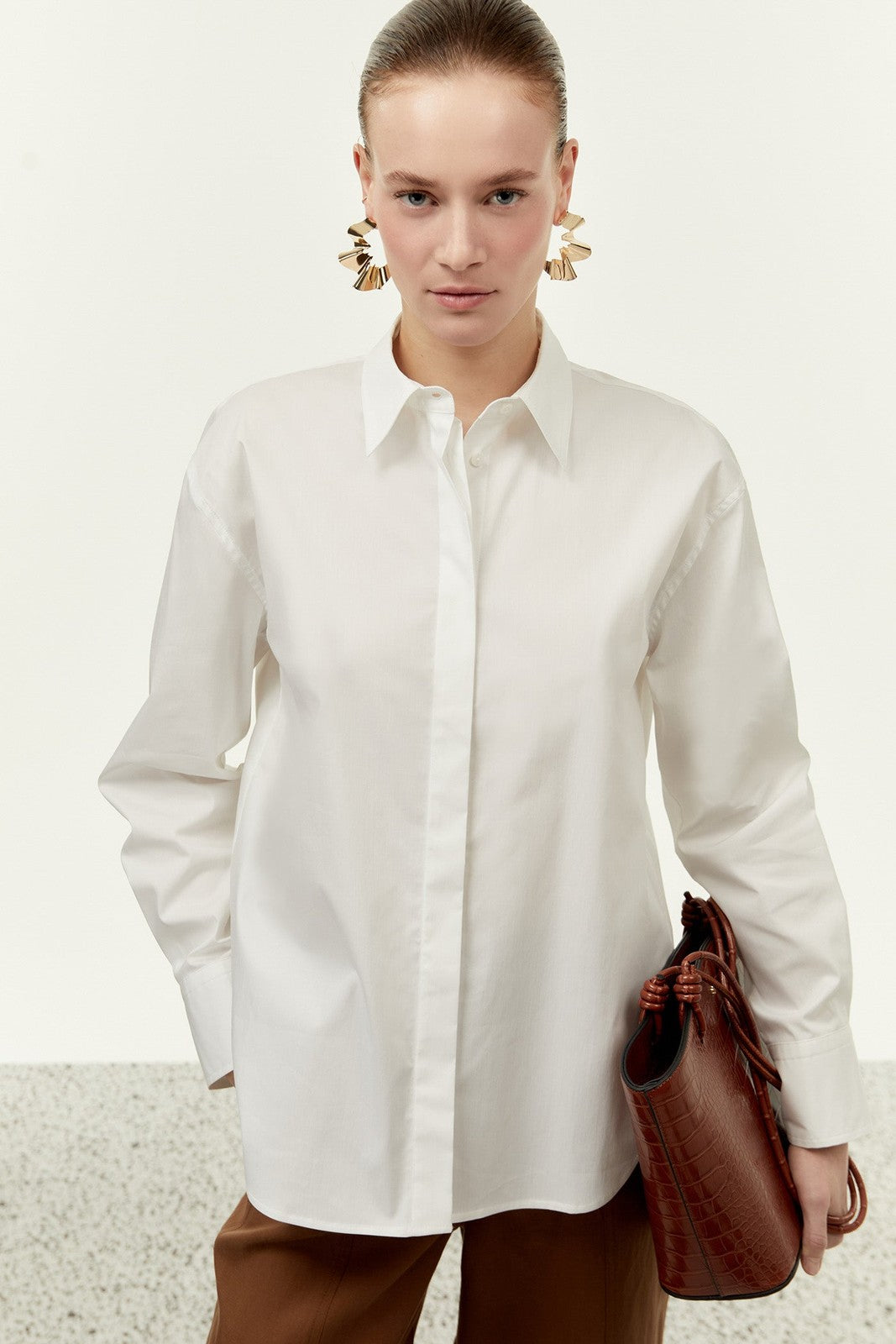 Sfera Poplin shirt - White 2 Shaws Department Stores