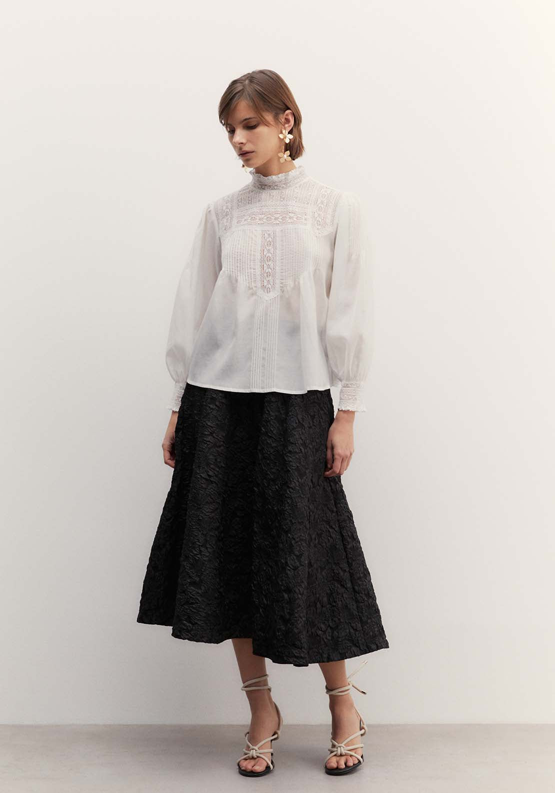 Sfera Romantic pintuck top - White 2 Shaws Department Stores