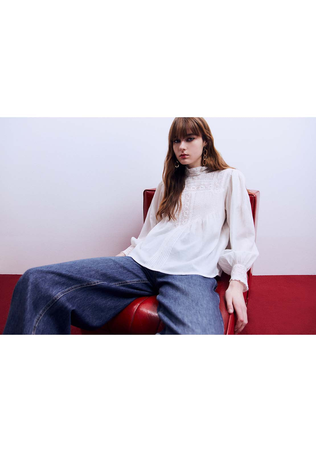 Sfera Romantic pintuck top - White 7 Shaws Department Stores