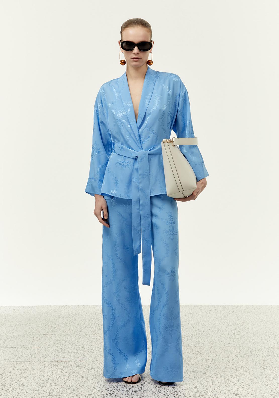 Sfera Jacquard kimono - Blue Light 1 Shaws Department Stores