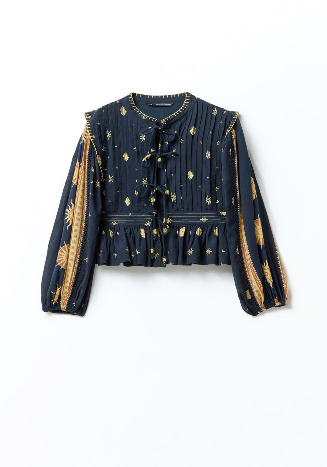Sfera Embroidered overshirt - Print Green 7 Shaws Department Stores