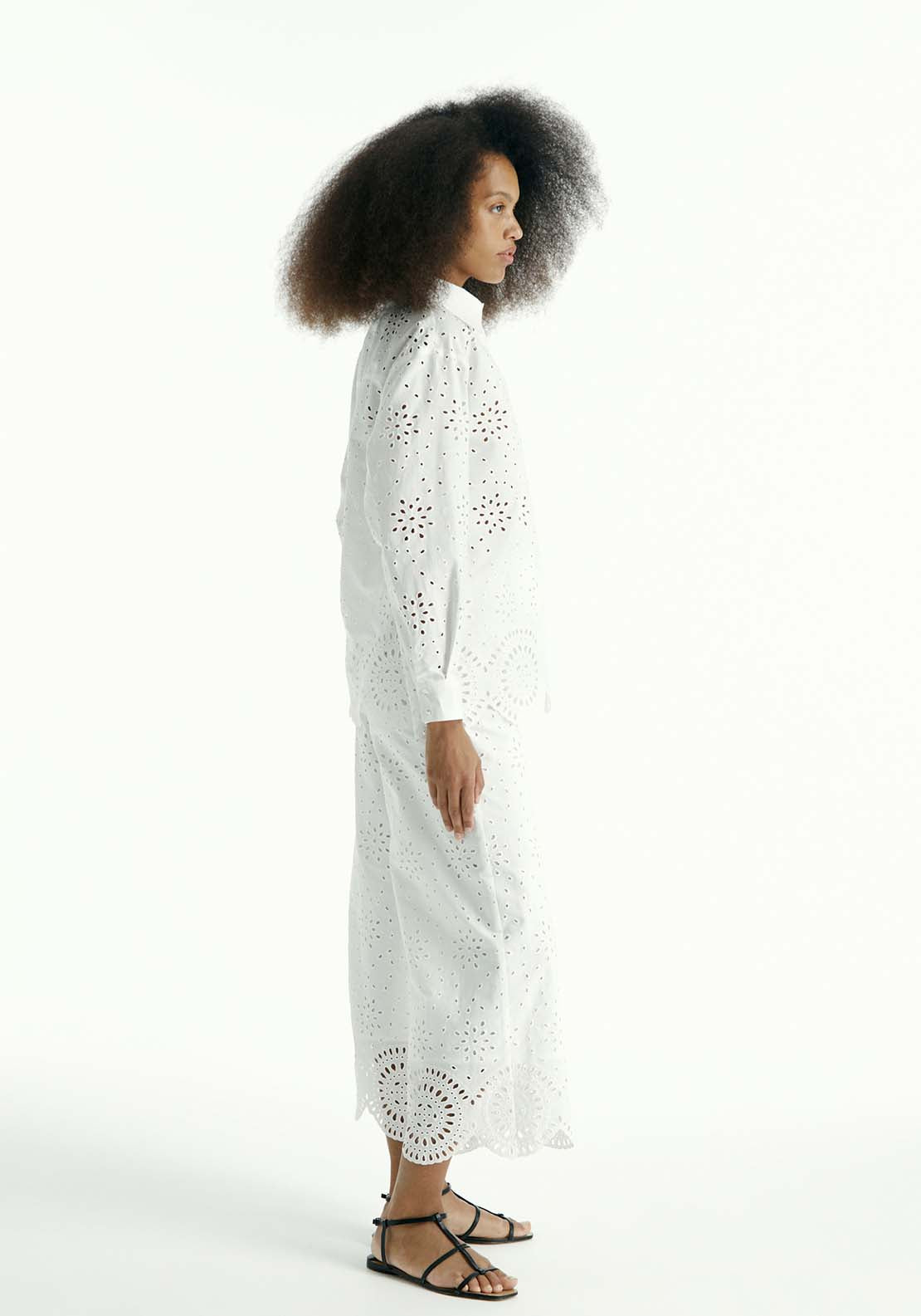 Sfera Schiffli Shirt - White 3 Shaws Department Stores