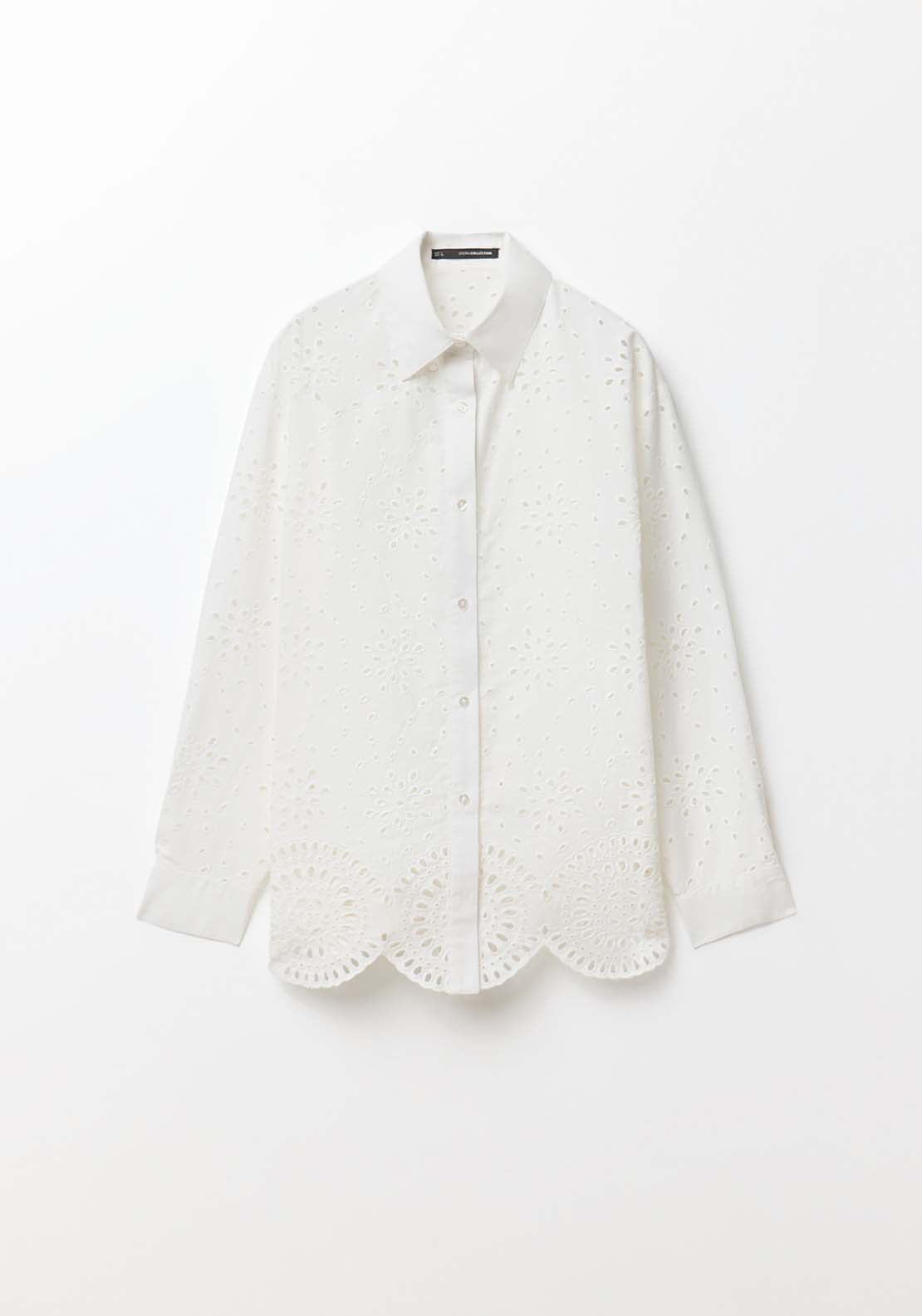 Sfera Schiffli Shirt - White 6 Shaws Department Stores