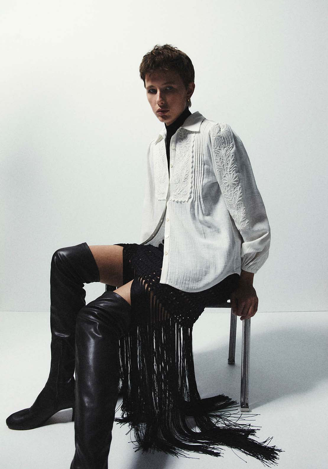 Embroidered Blouse - White