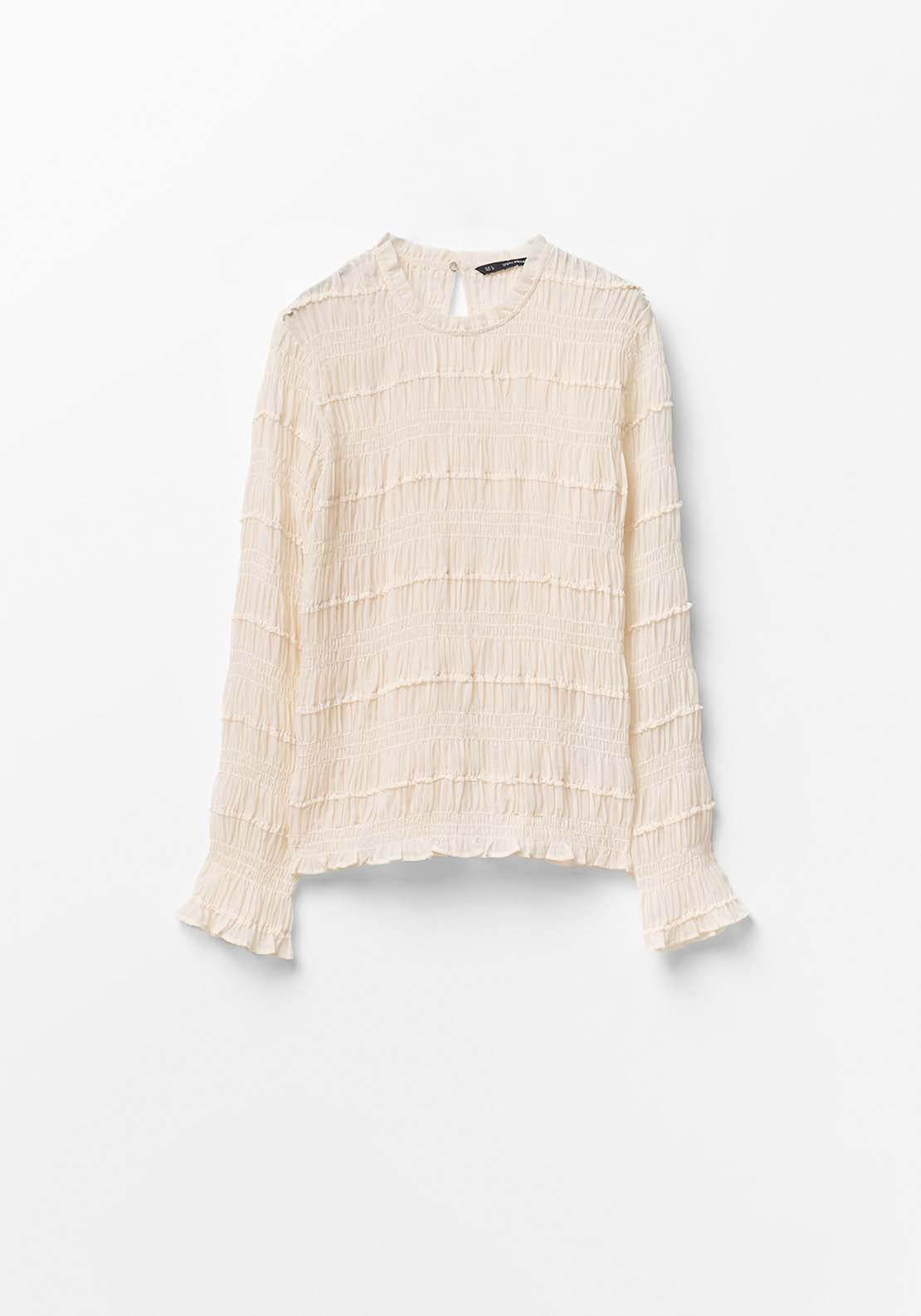 Ruched Top - Cream