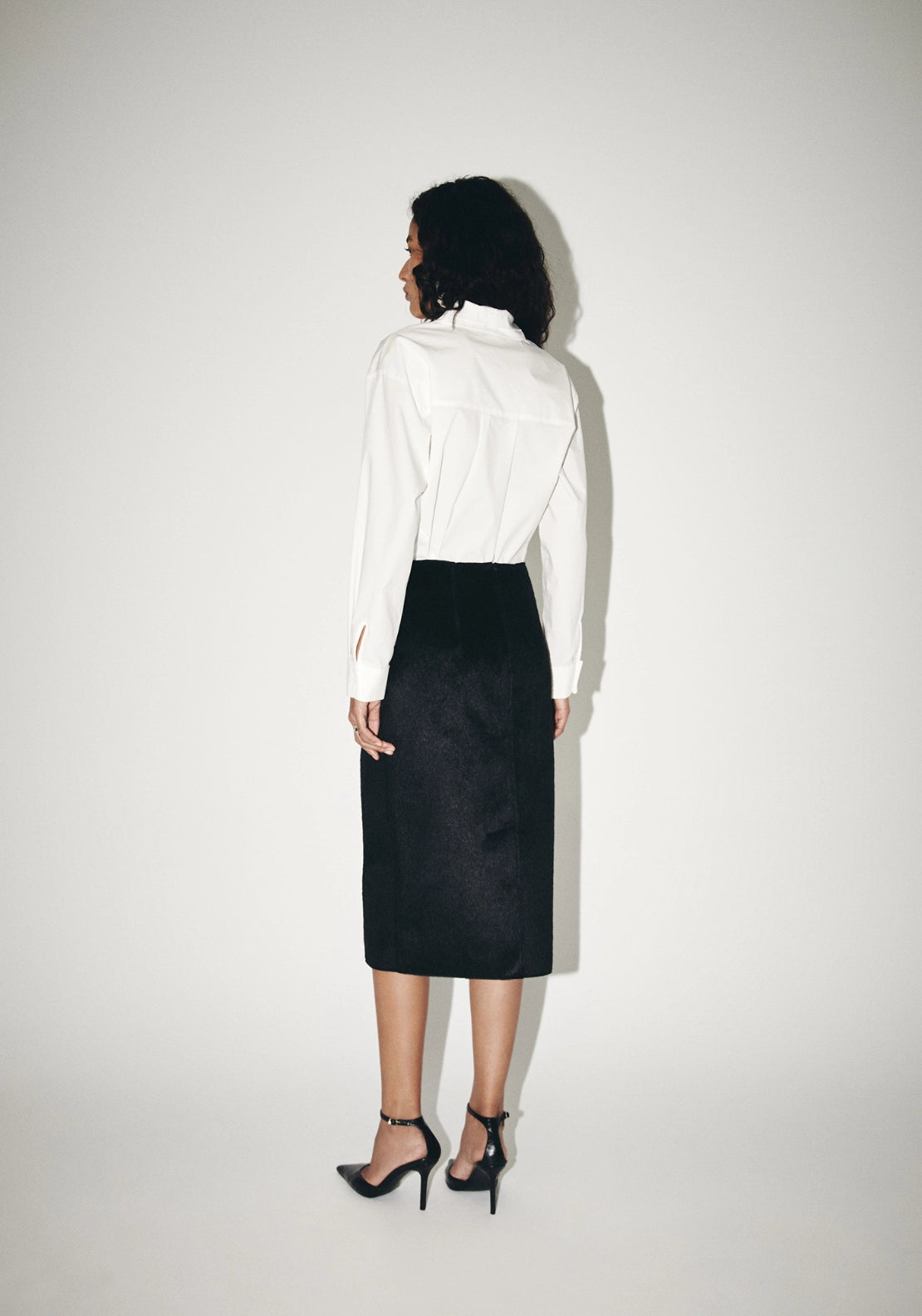 Tie Front Poplin Blouse - White