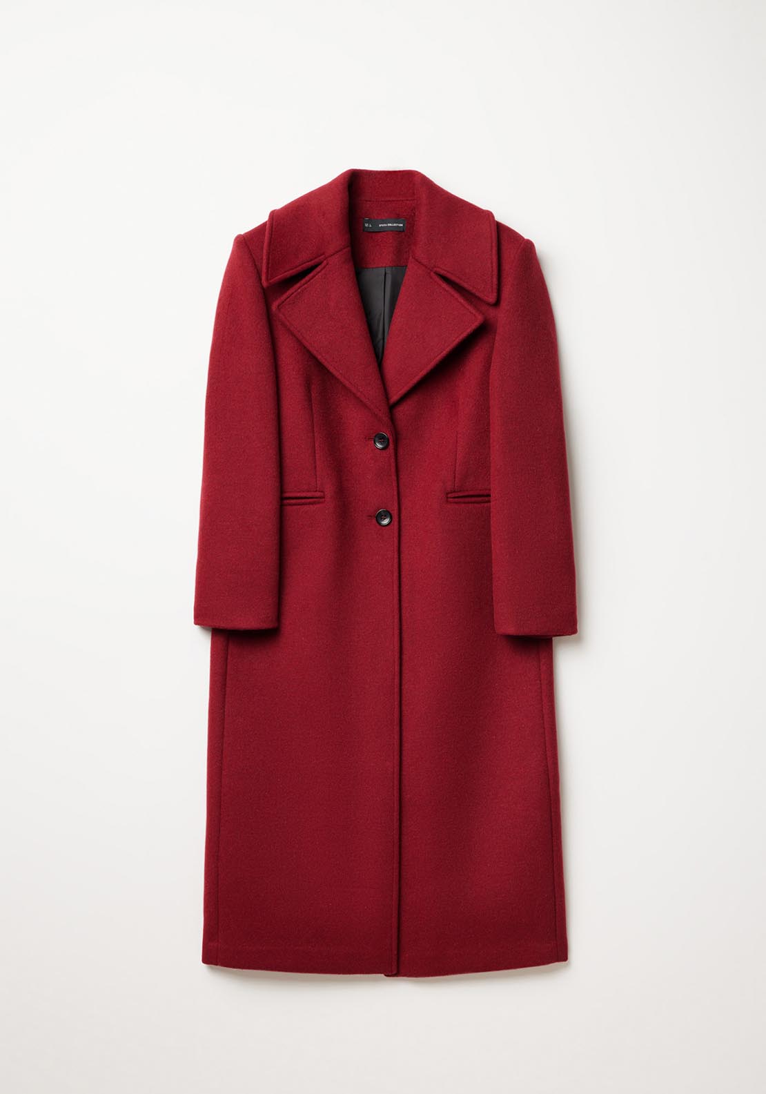Sfera Long woollen coat - Burgundy 7 Shaws Department Stores