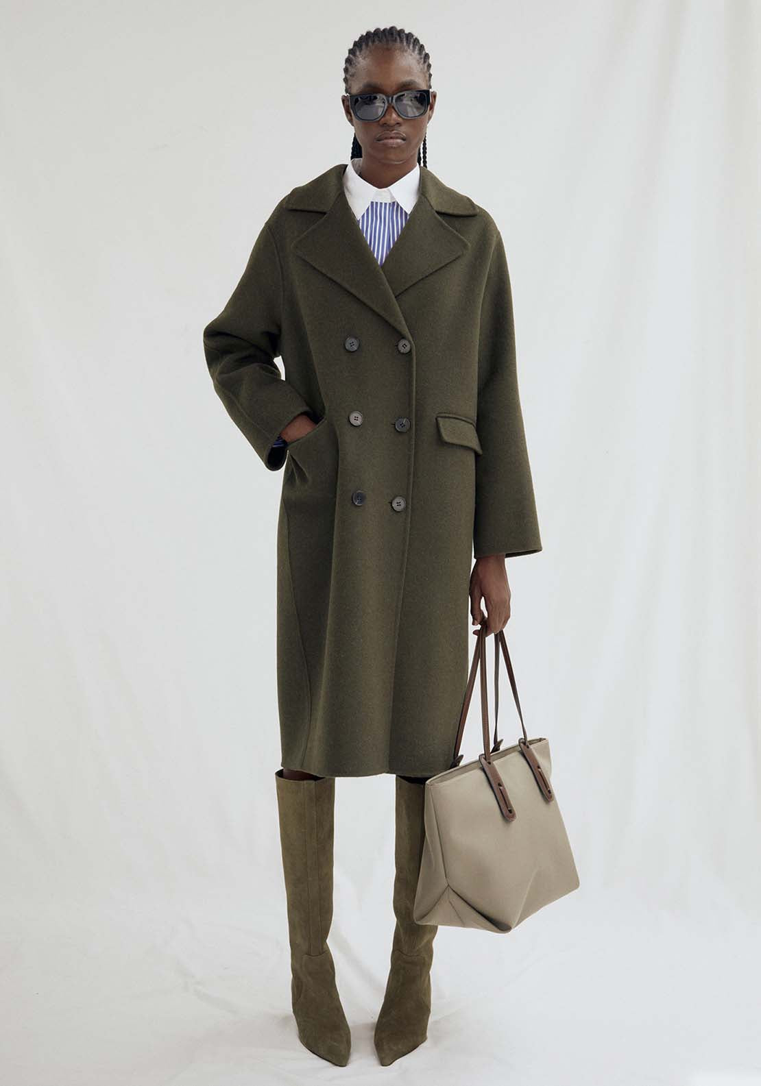 Sfera Khaki Handmade Coat - Khaki 1 Shaws Department Stores