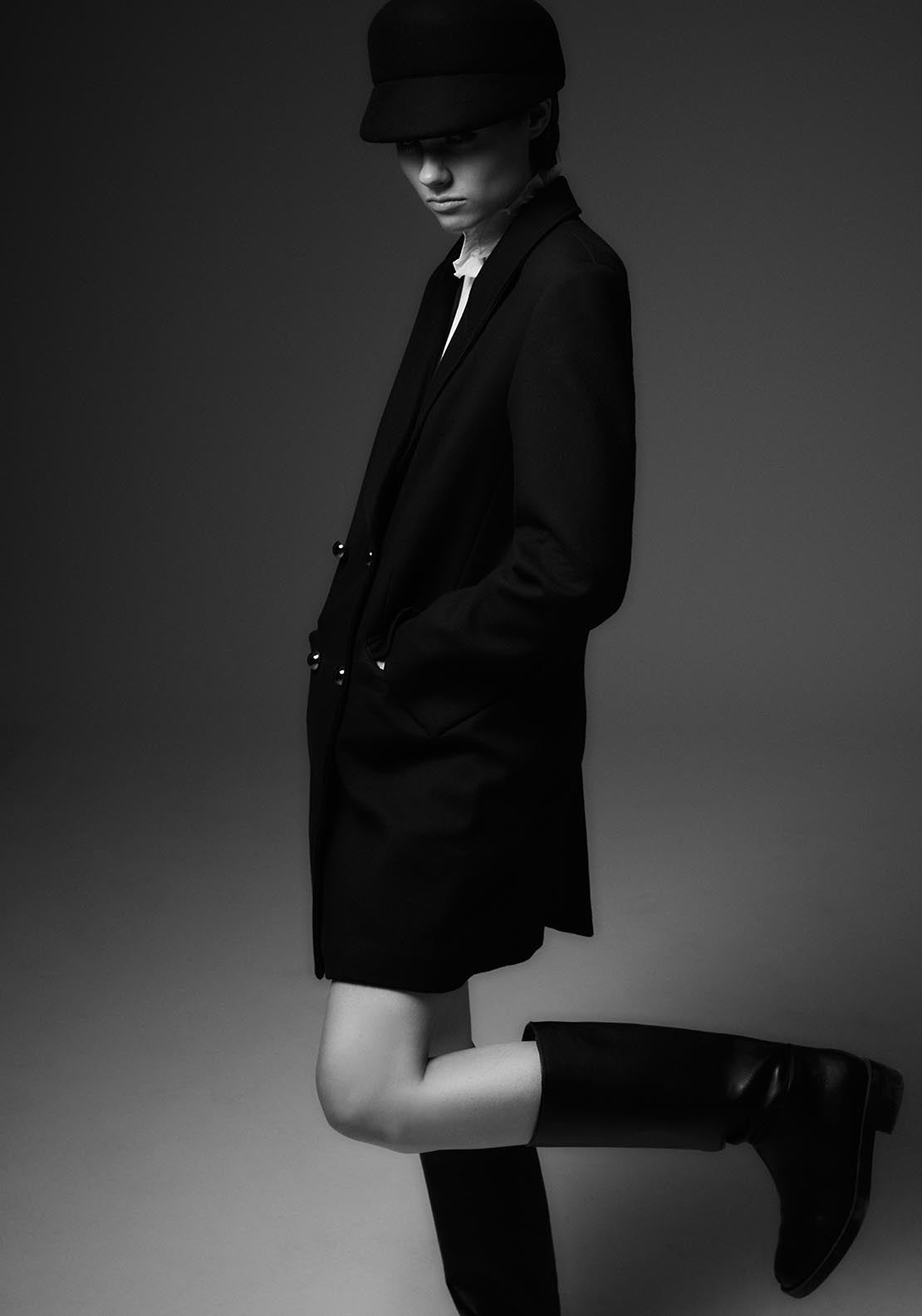 Sfera Buttons crossover coat - Black 5 Shaws Department Stores