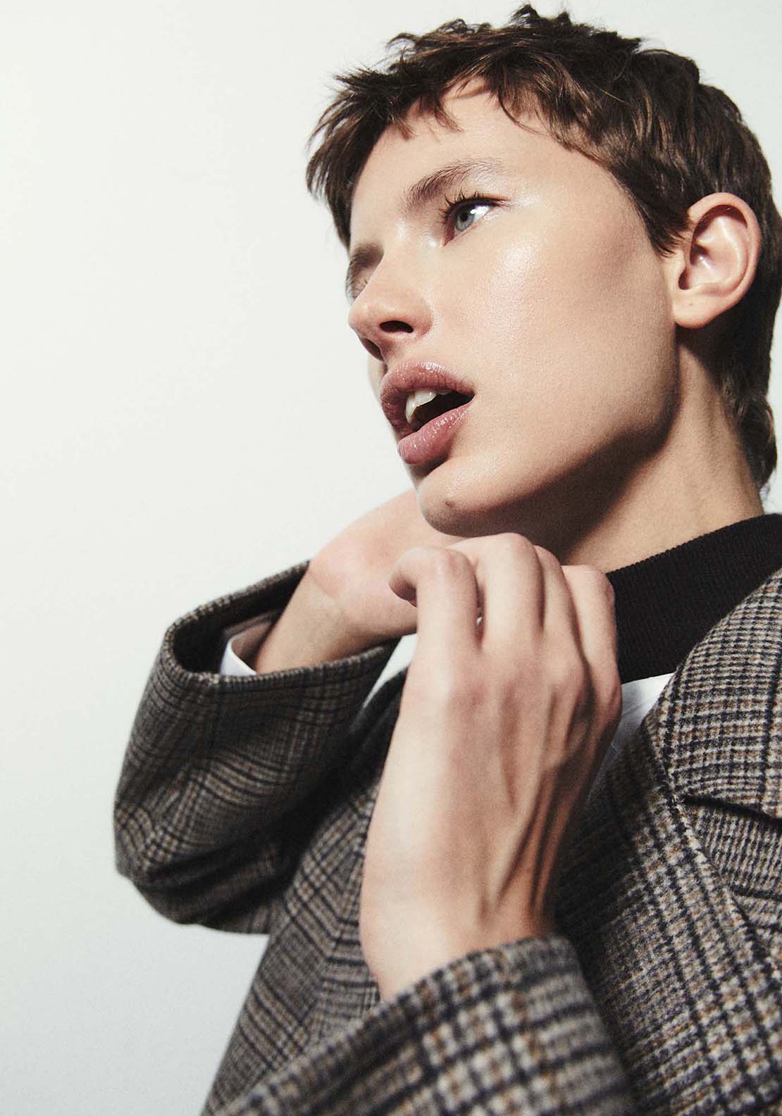 Handmade Coat - Checked Brown