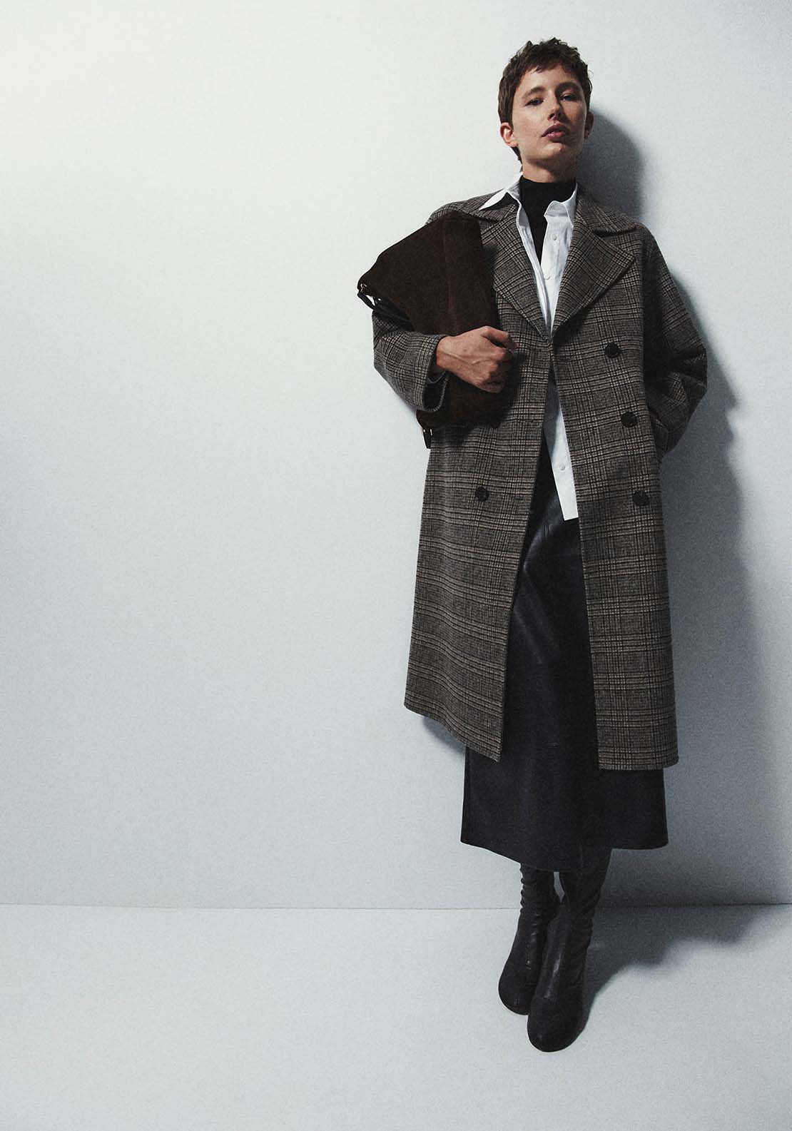Handmade Coat - Checked Brown