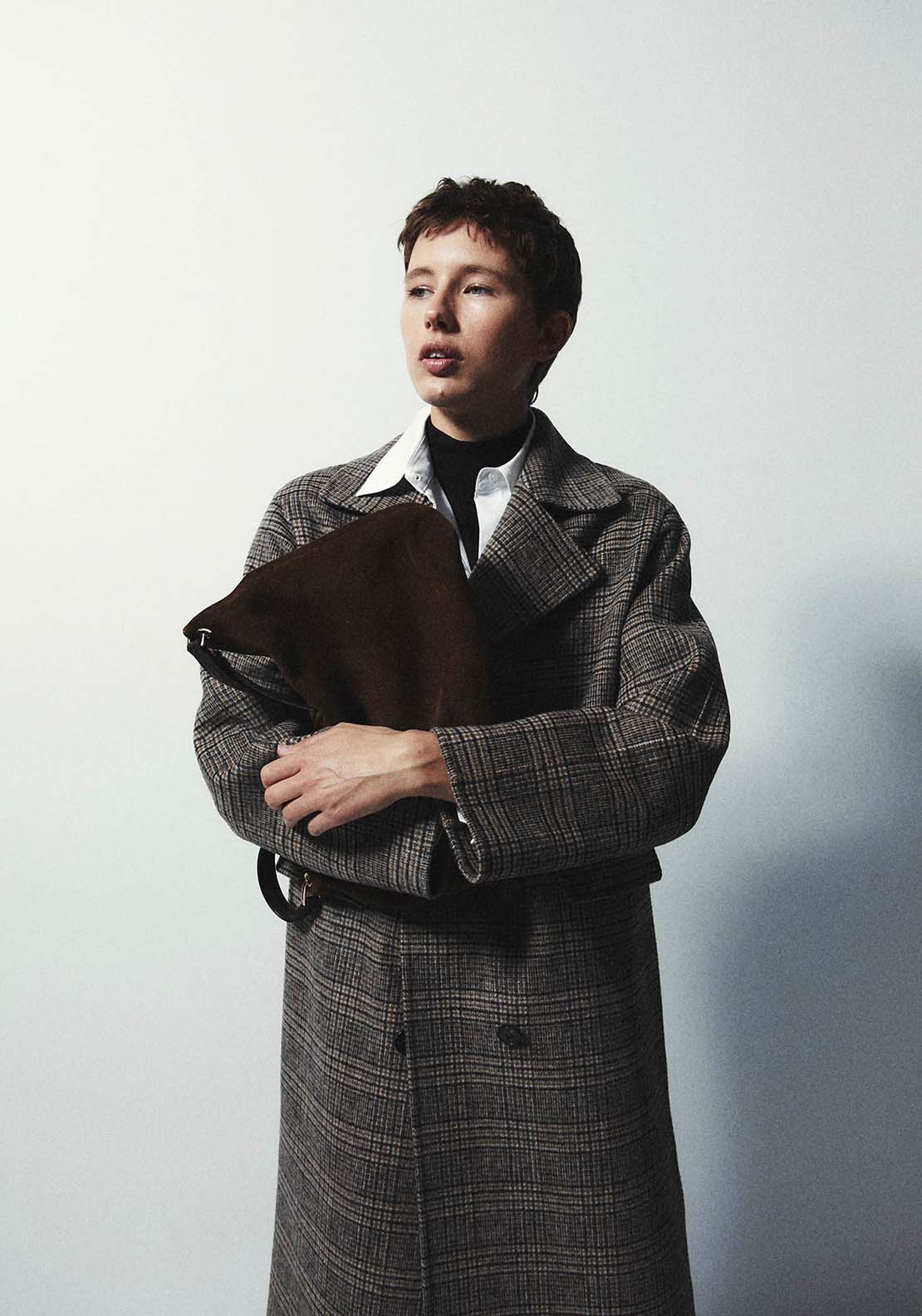 Handmade Coat - Checked Brown