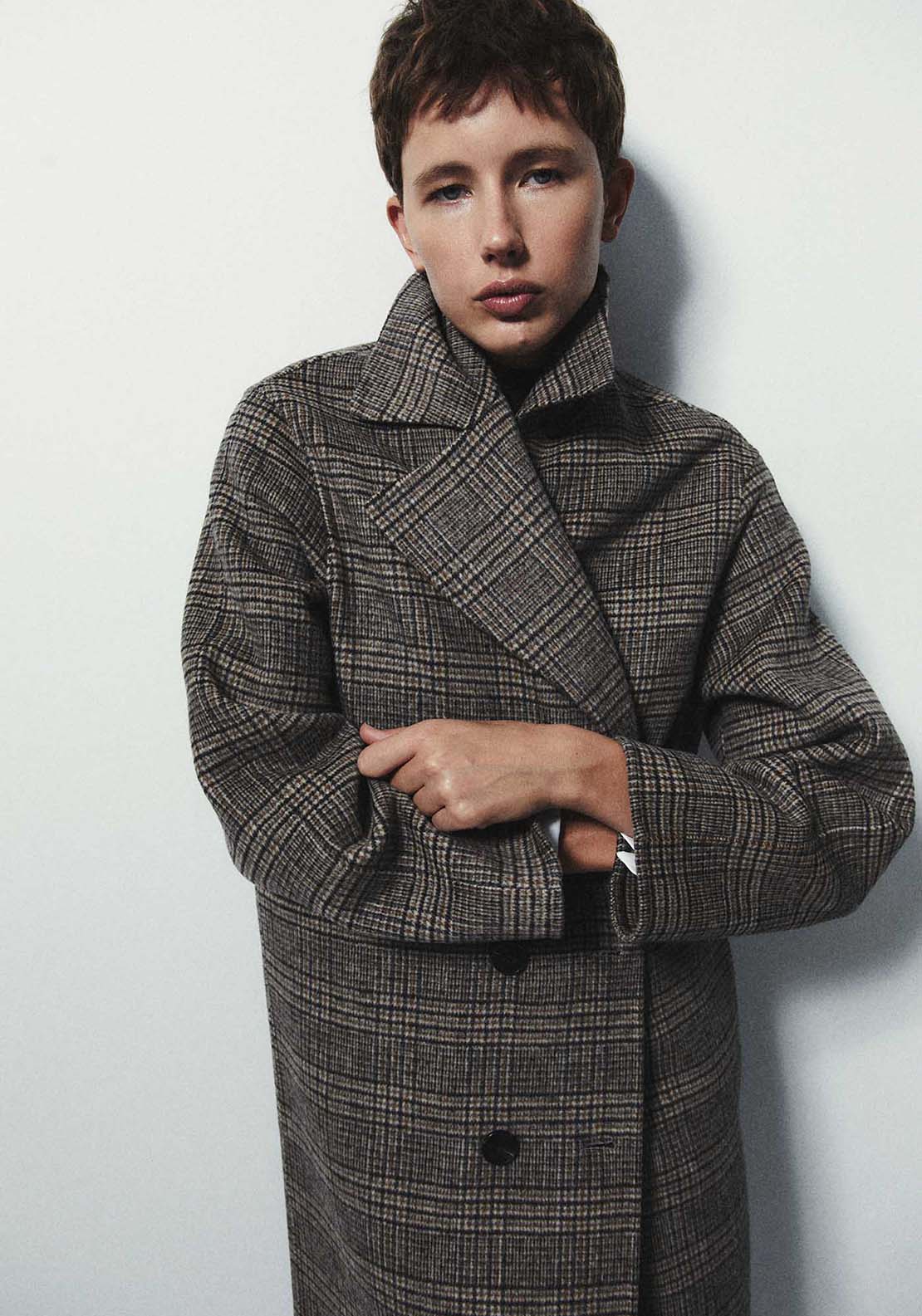 Handmade Coat - Checked Brown