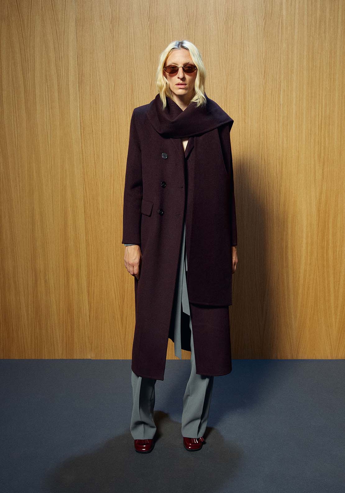 Matching Scarf Handmade Coat - Red