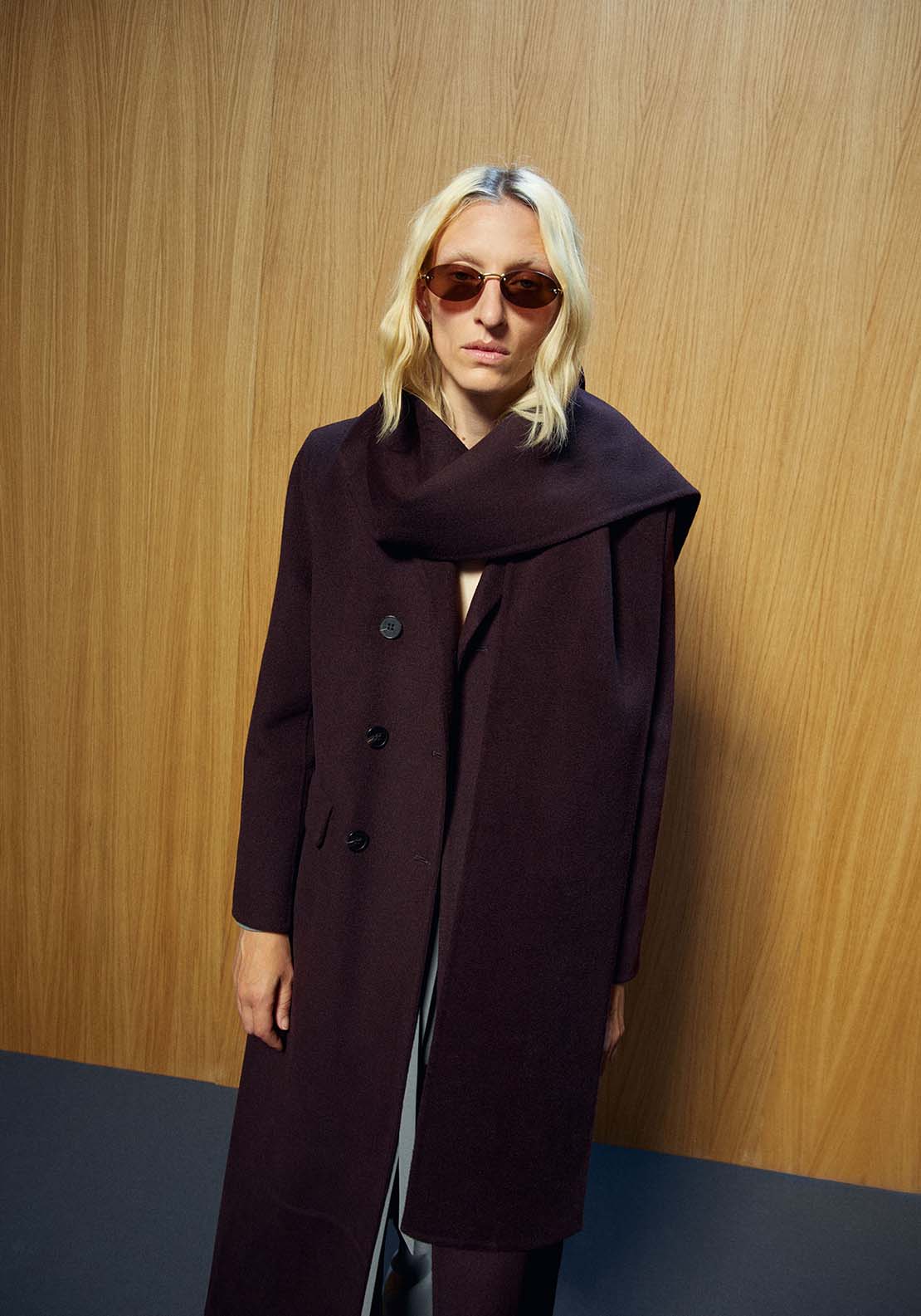 Matching Scarf Handmade Coat - Red