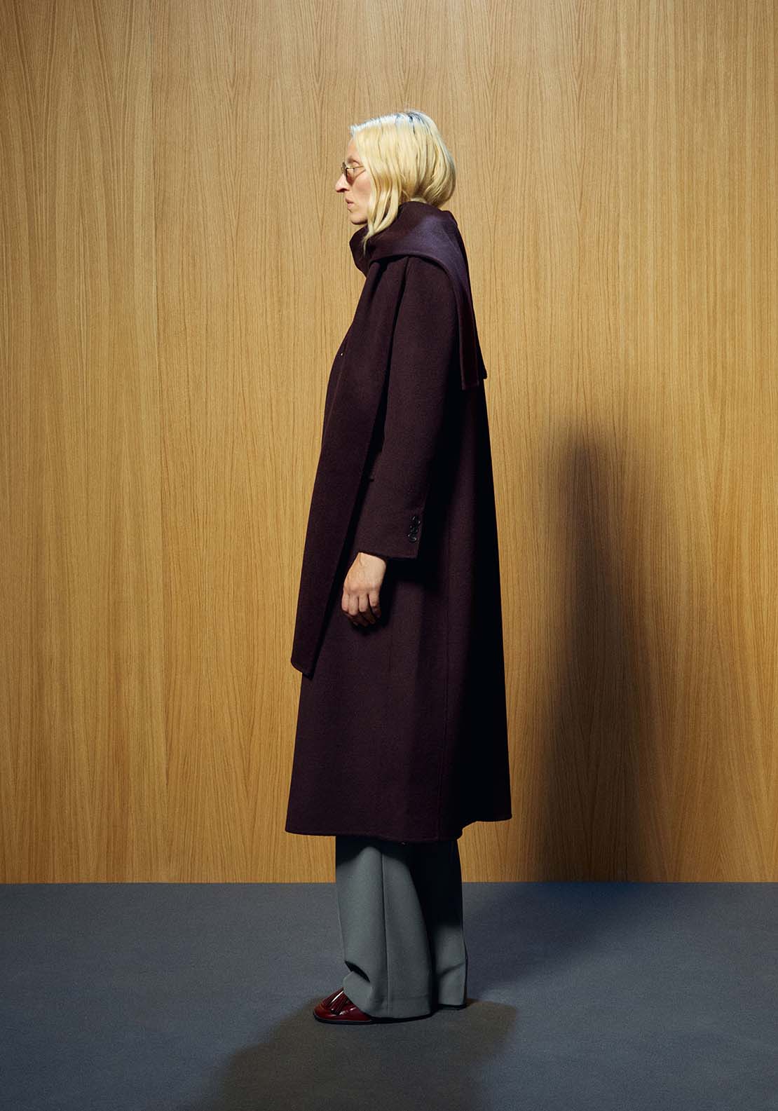 Matching Scarf Handmade Coat - Red