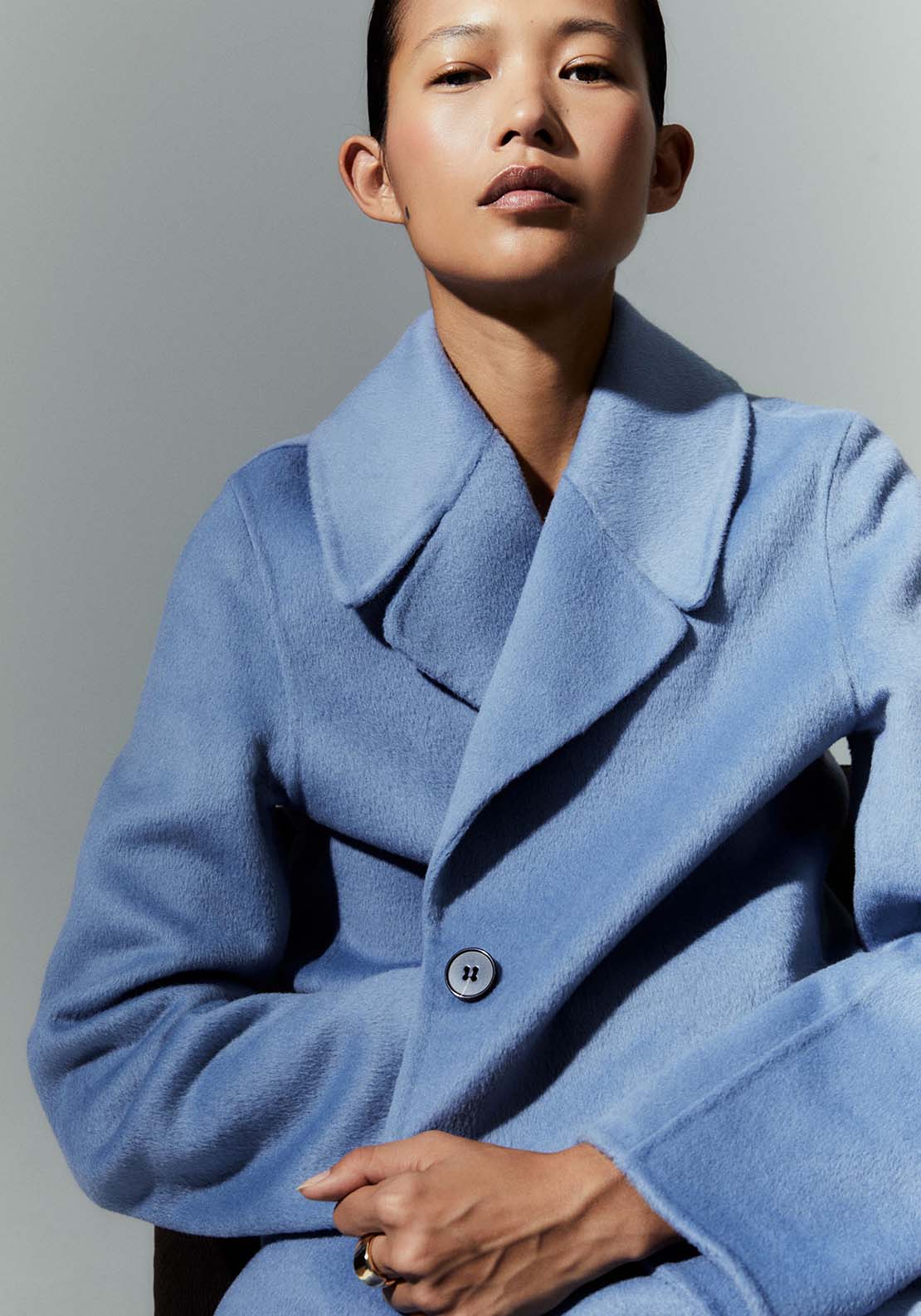 Colourful Handmade Coat - Blue